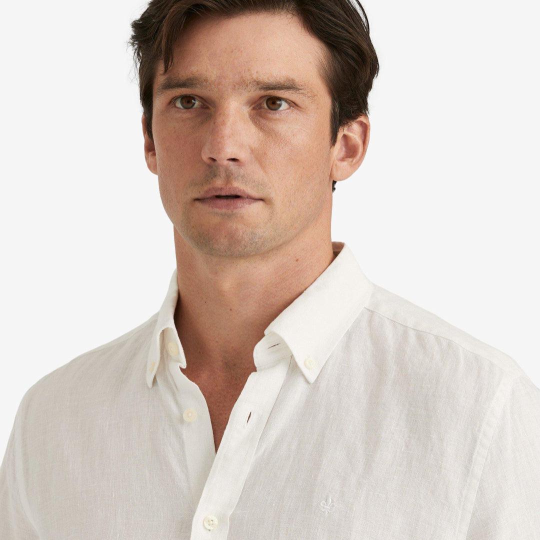 Douglas Linen Shirt White - Image 4