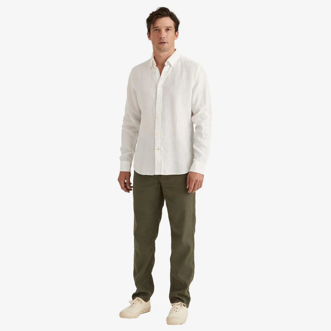 Douglas Linen Shirt White - Image 5