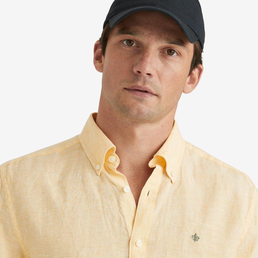 Douglas Linen Shirt Yellow - Image 4