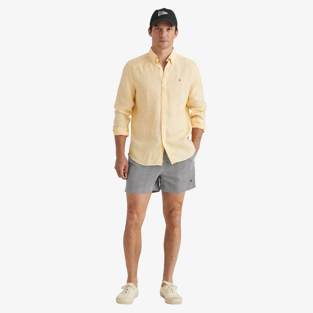 Douglas Linen Shirt Yellow - Image 5