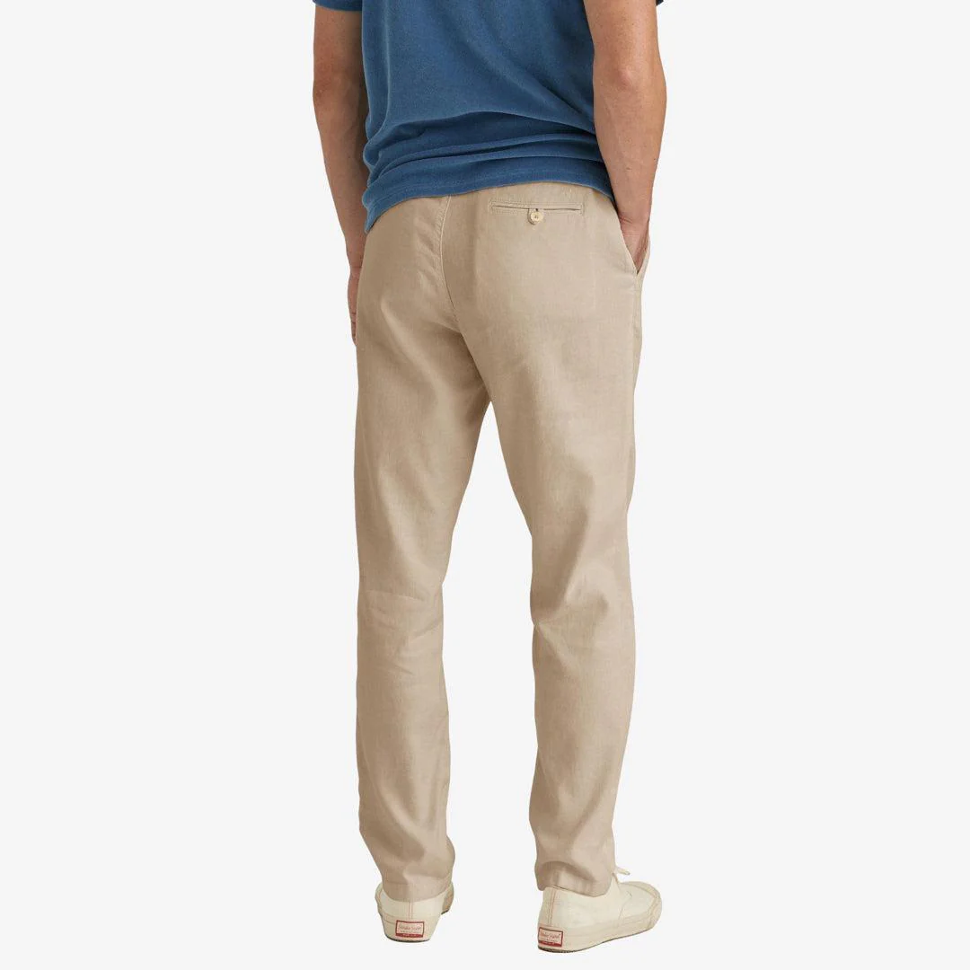 Fenix Linen Drawstring Trouser Khaki - Image 3