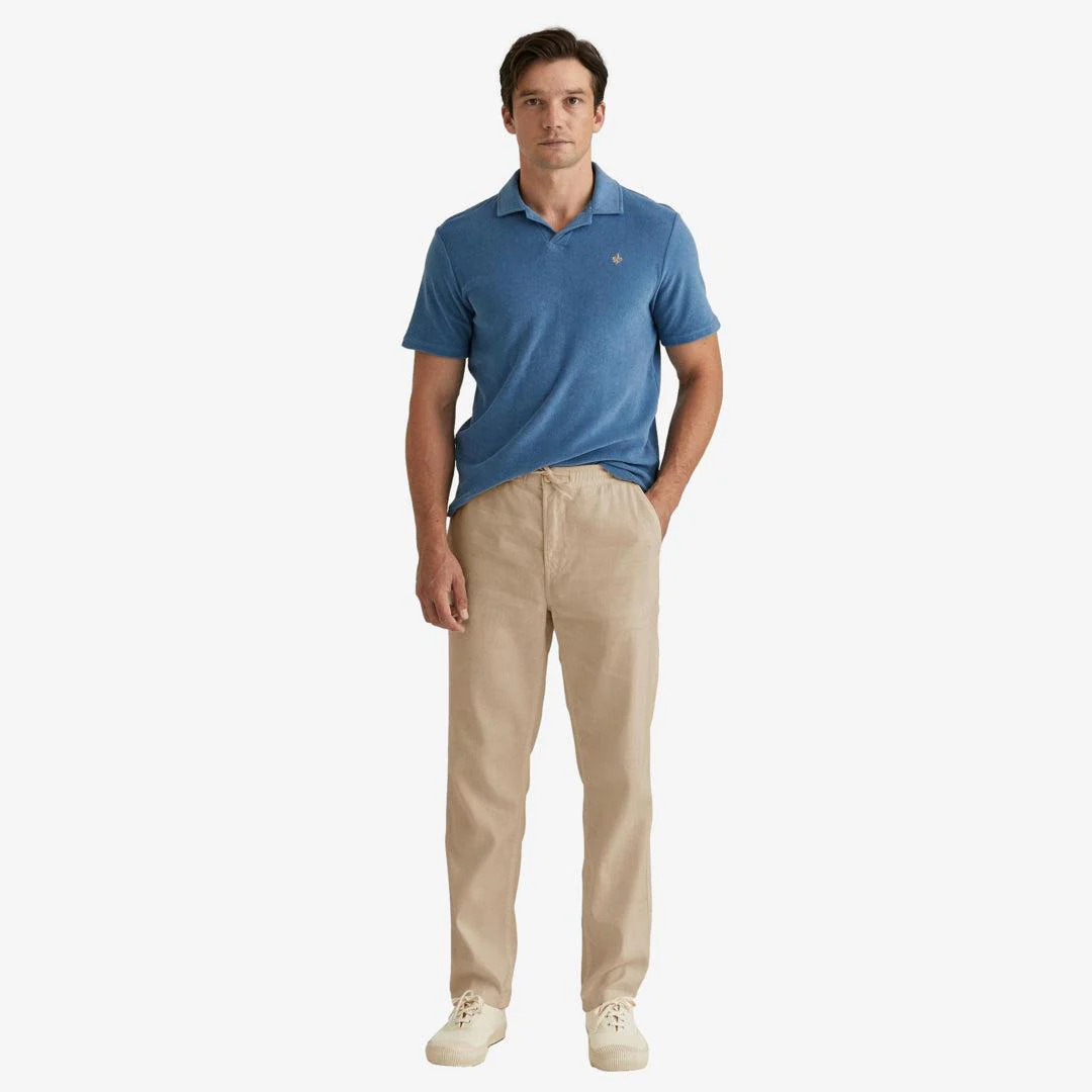 Fenix Linen Drawstring Trouser Khaki - Image 4