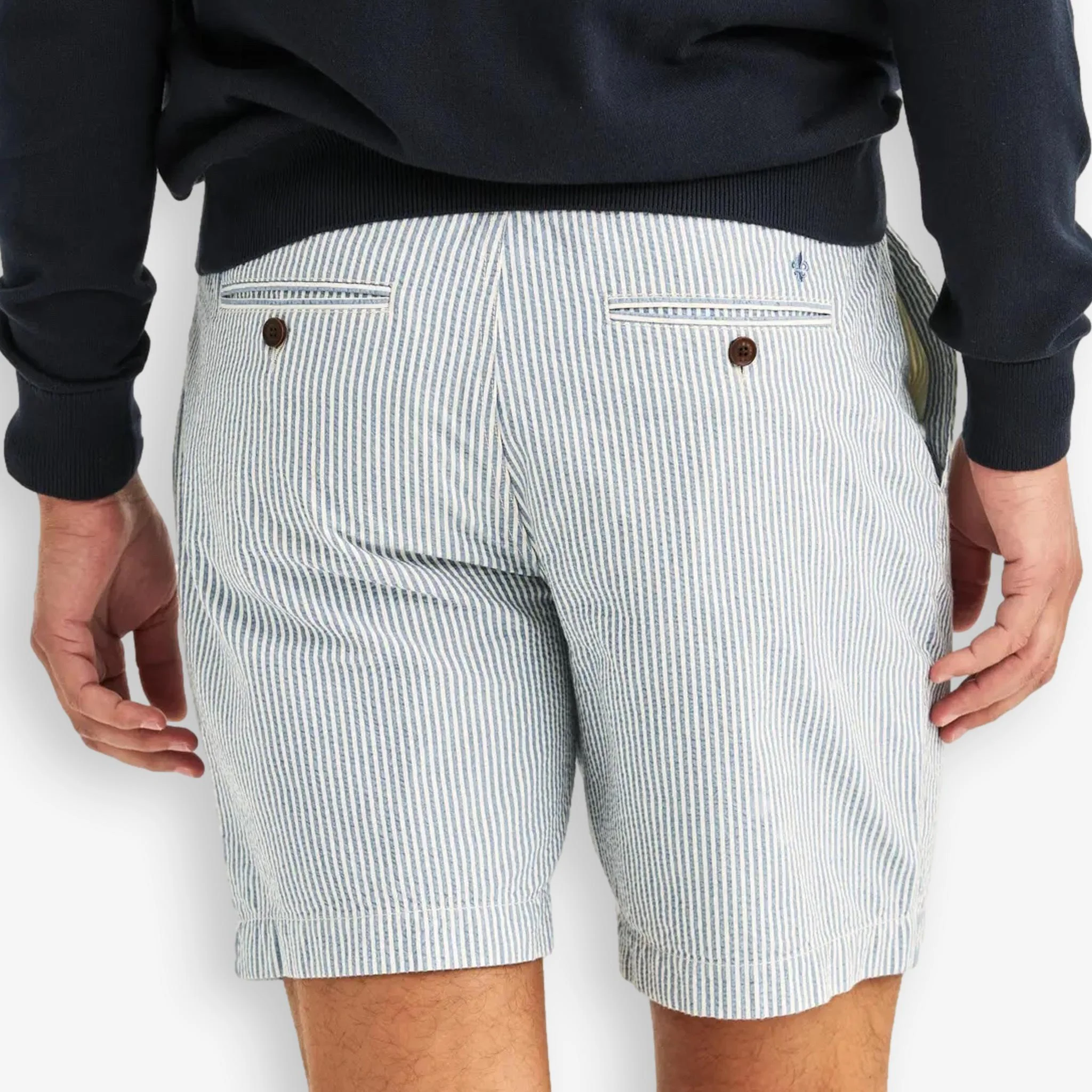 Fenix Seersucker Shorts Blue - Image 5