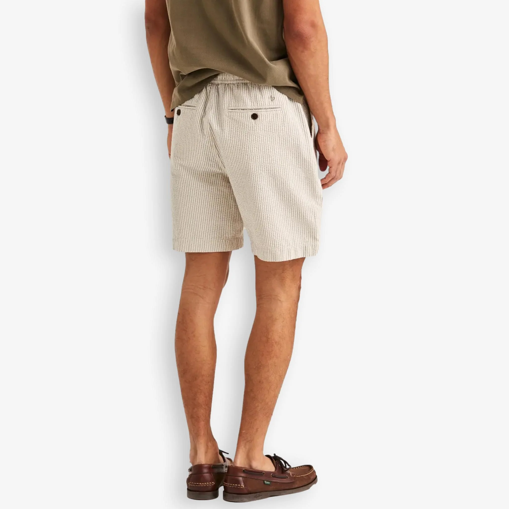 Fenix Seersucker Shorts Khaki - Image 3