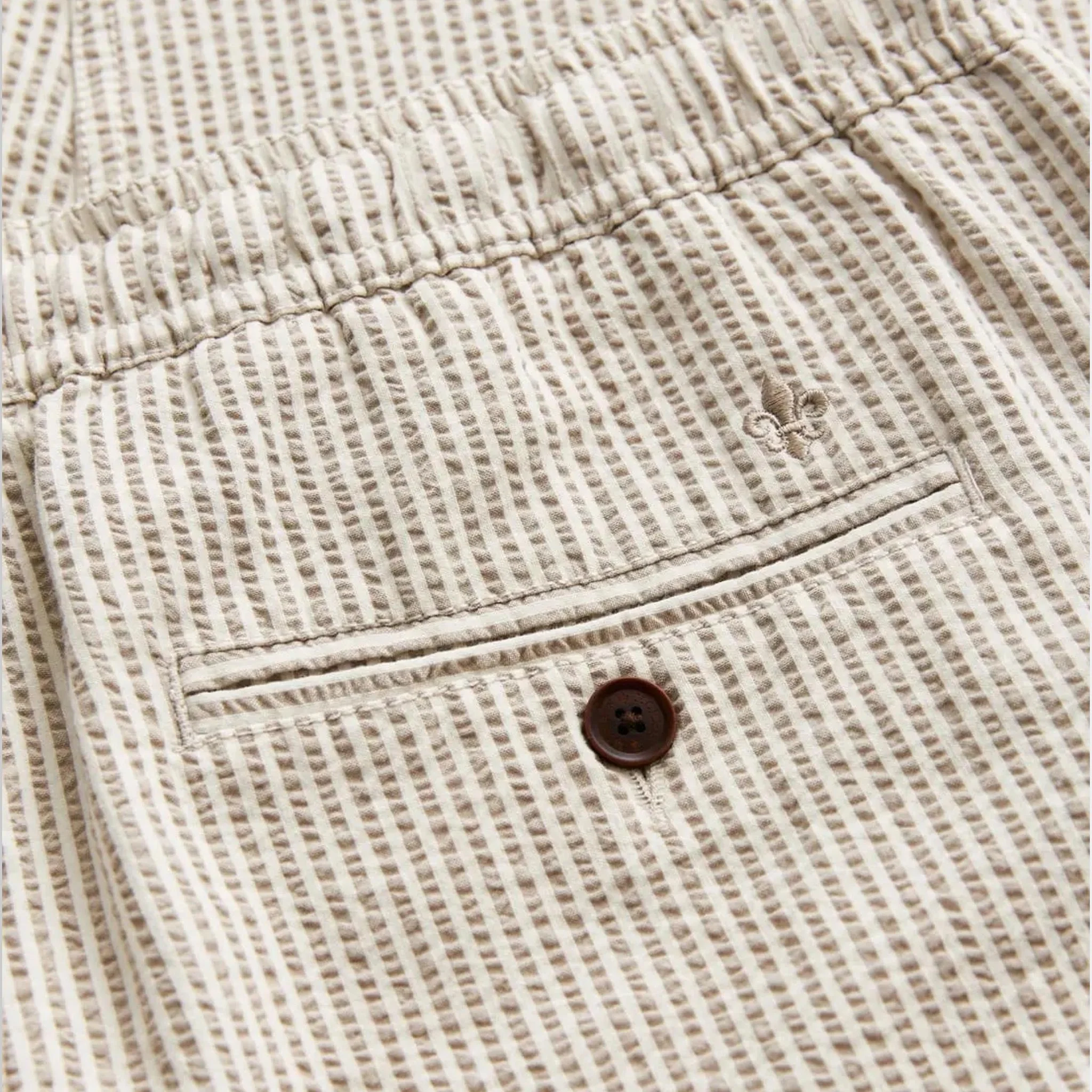Fenix Seersucker Shorts Khaki - Image 7