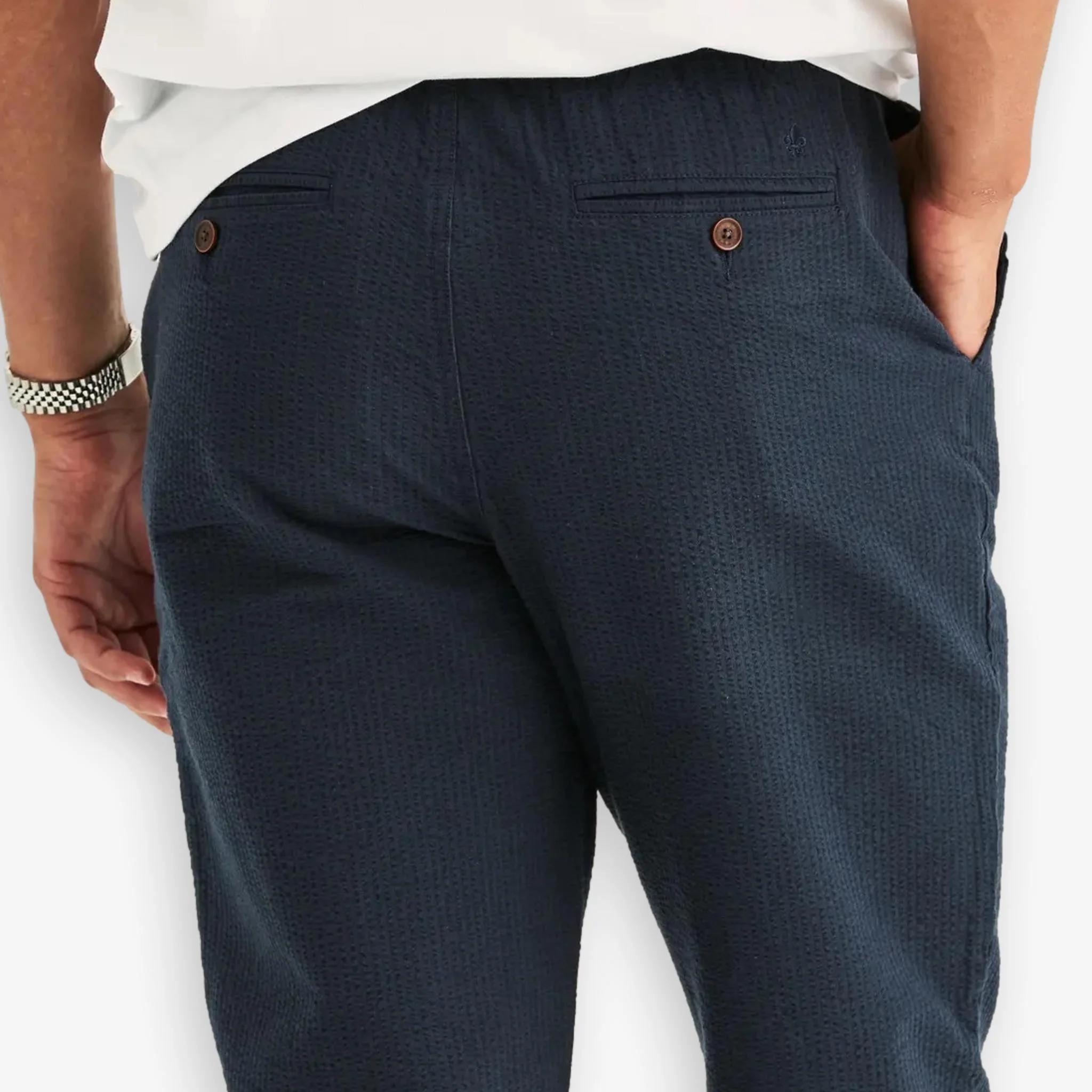 Fenix Seersucker Trouser Blue - Image 4