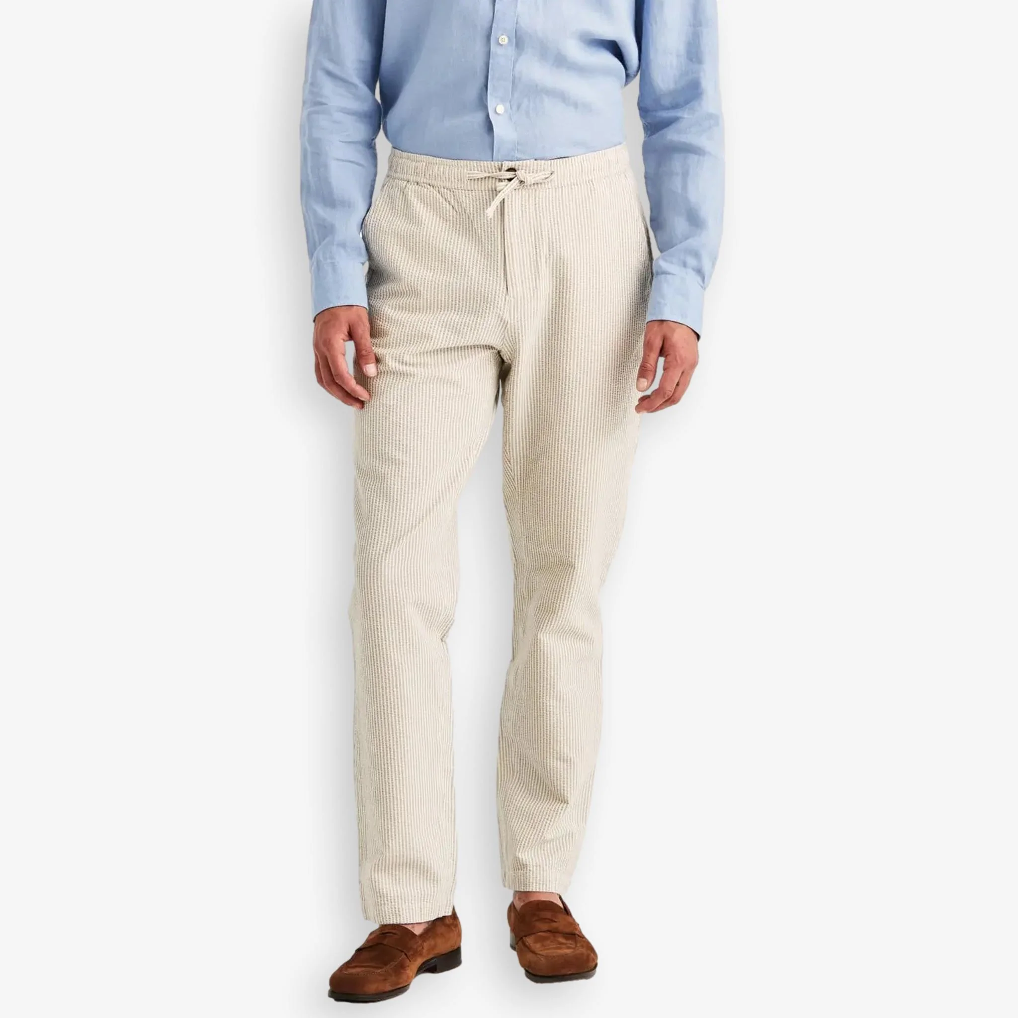 Fenix Seersucker Trouser Khaki - Image 3