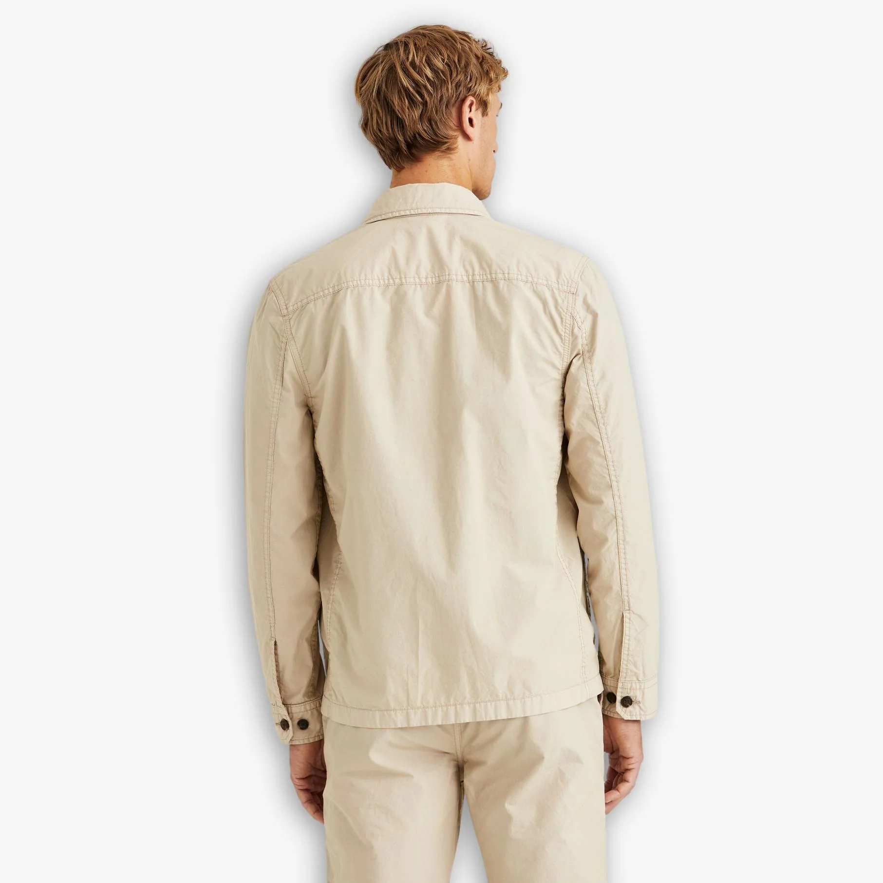 Harrison Cotton Shirt Jacket Khaki - Image 3