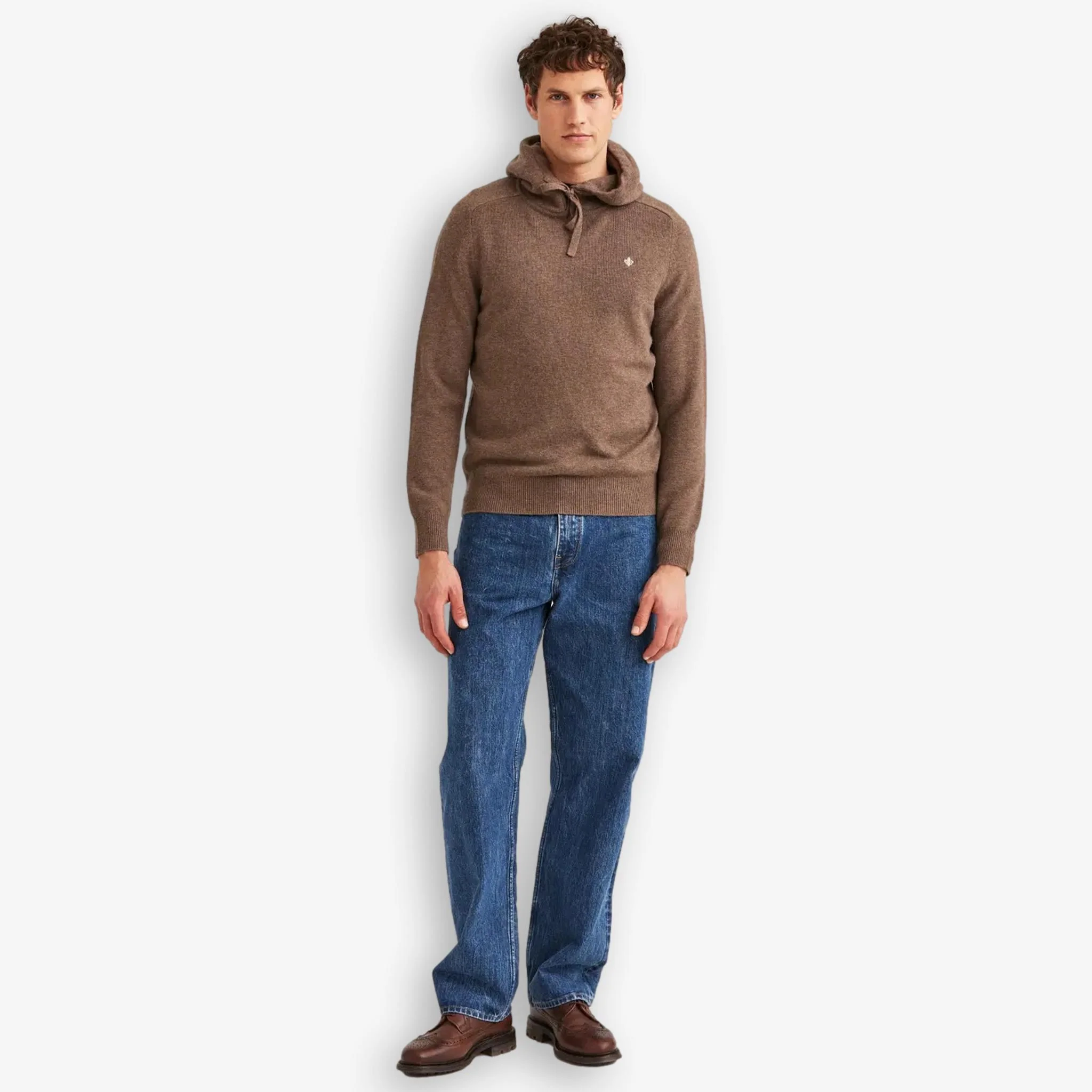 Hertford Merino Hoodie Brown - Image 4