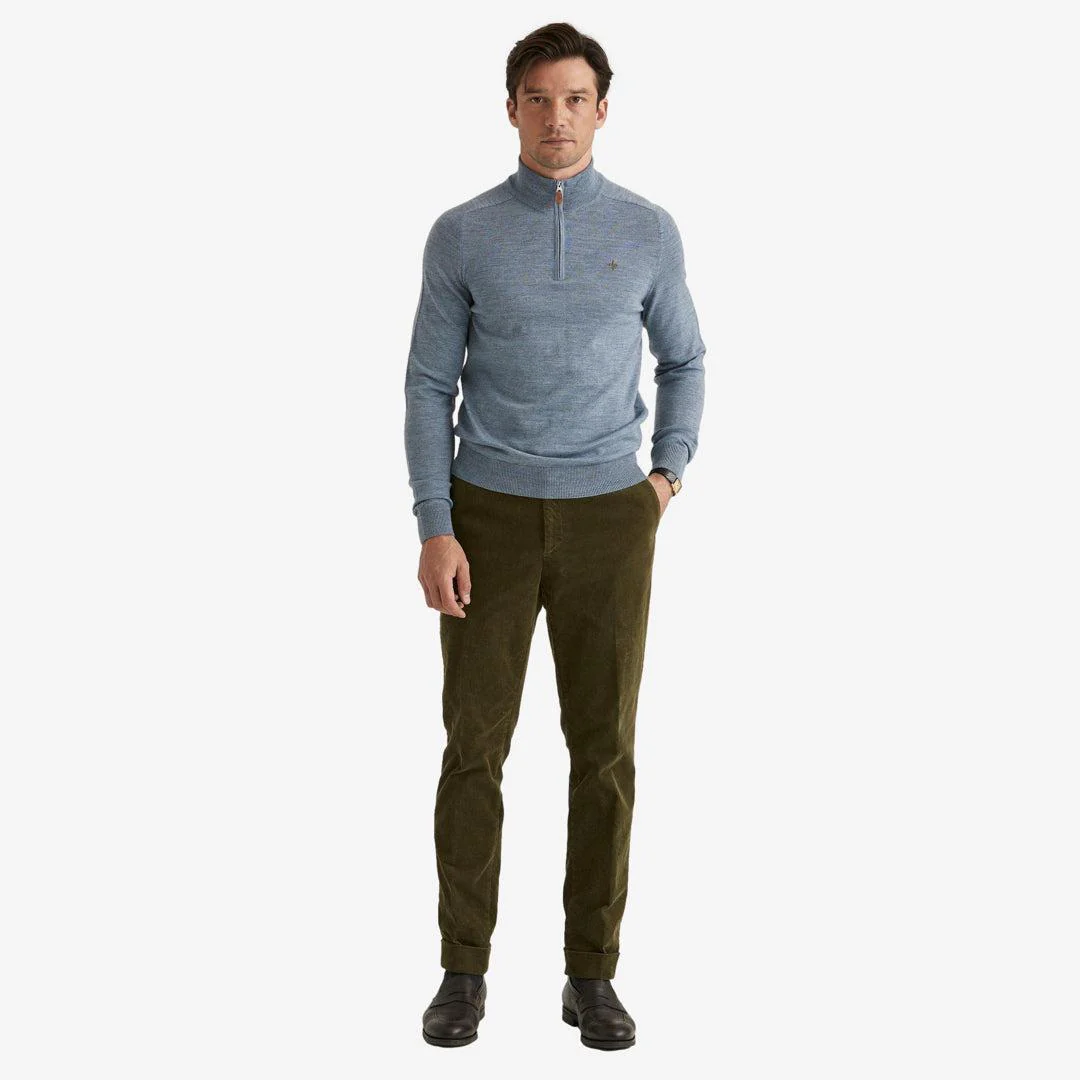 John Merino Half Zip Blue - Image 4