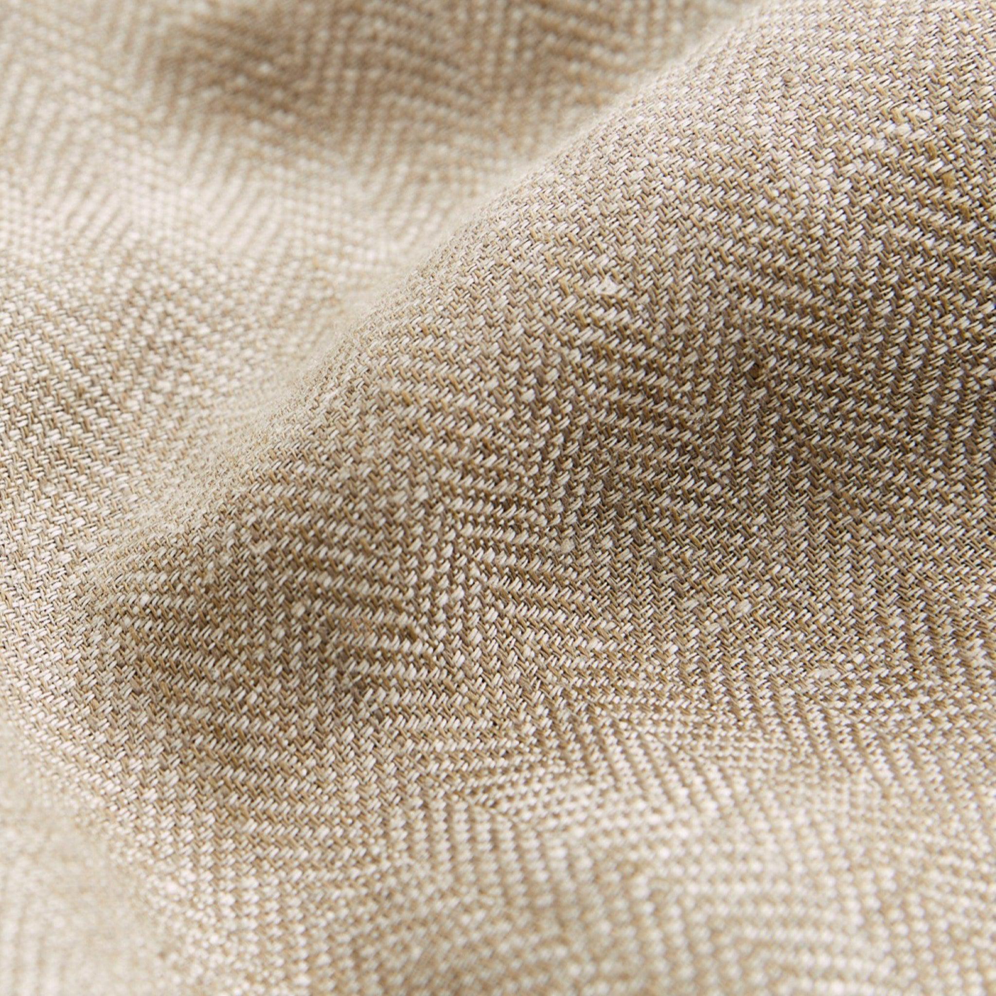 Linen Herringbone Jacket Khaki - Image 6