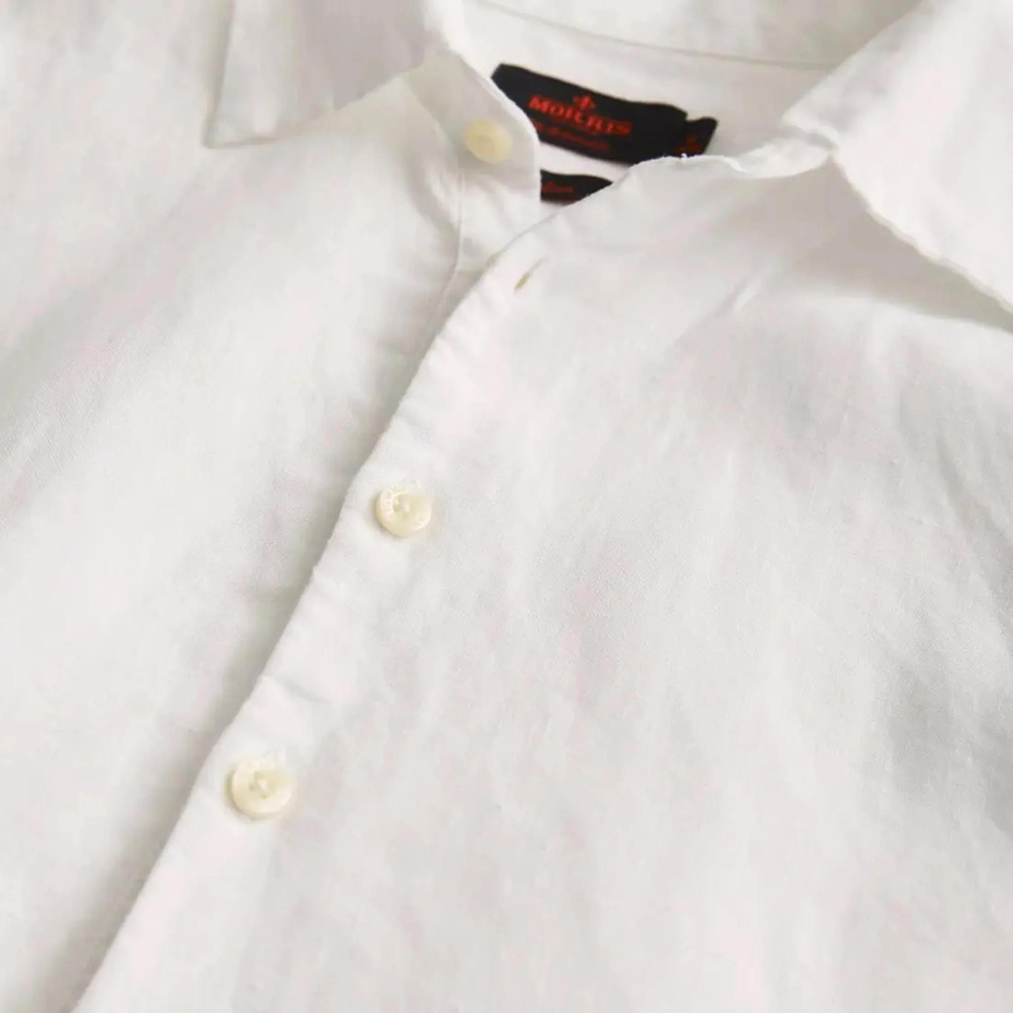 Linen Popover Shirt Offwhite - Image 5