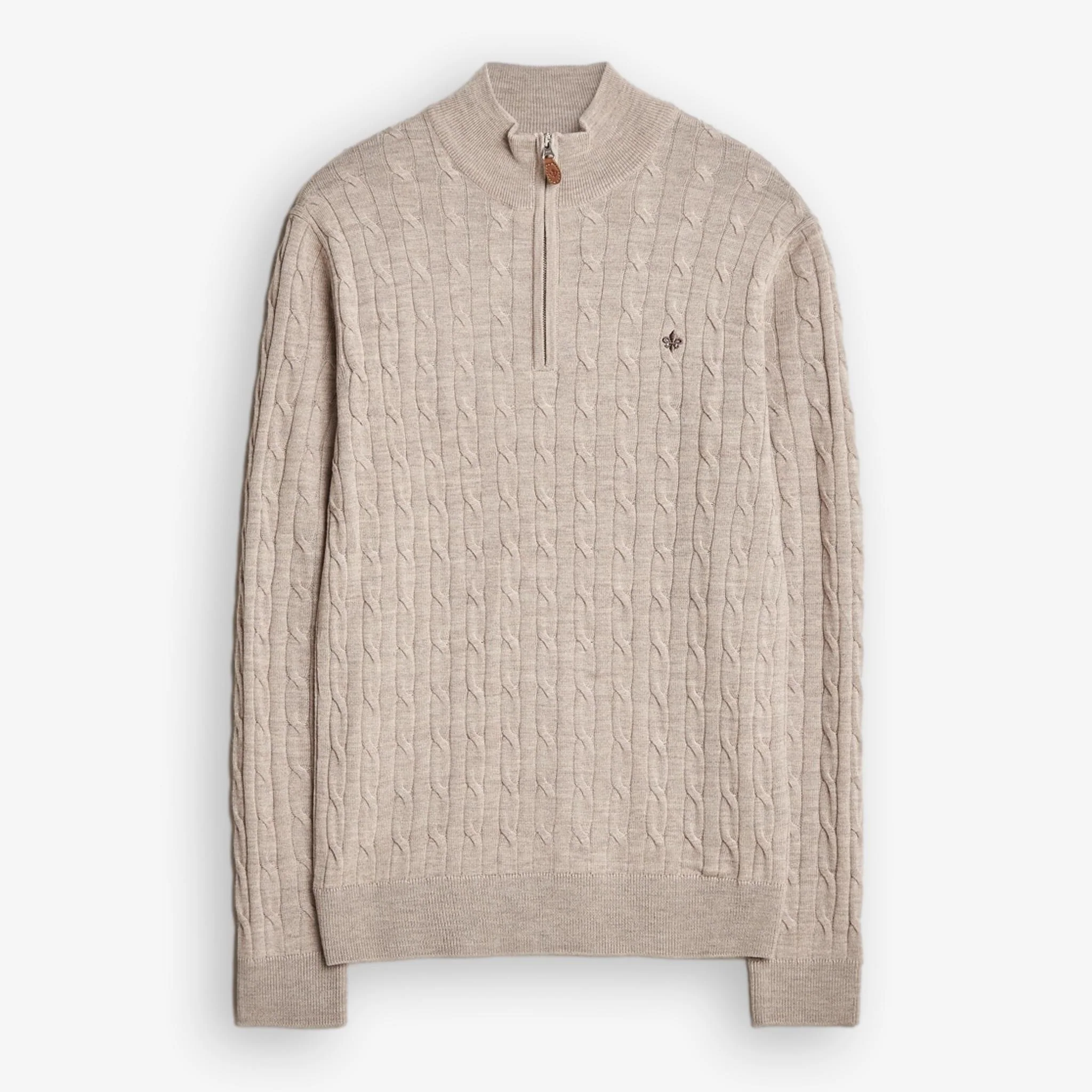 Merino Cable John Zip Khaki