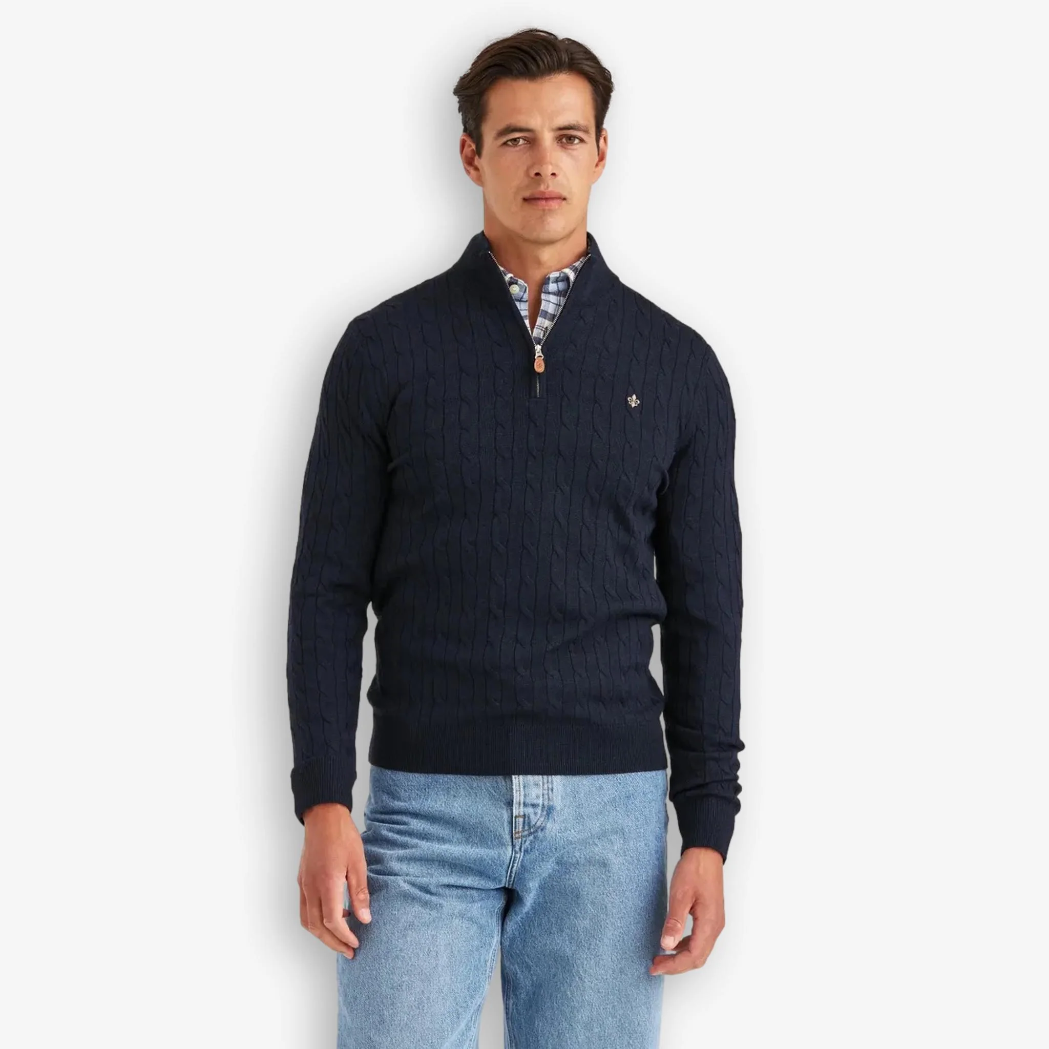 Merino Cable John Zip Navy - Image 2