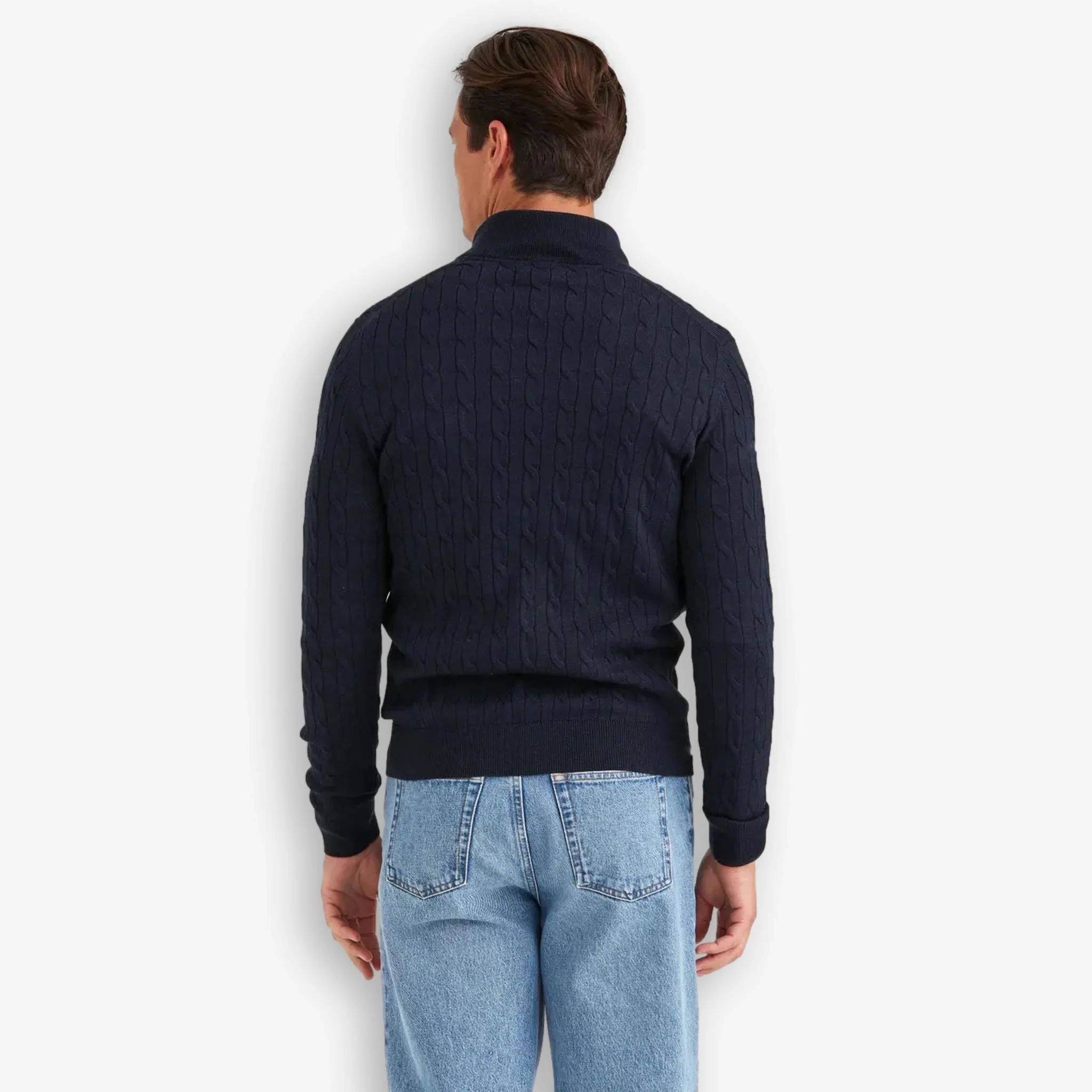 Merino Cable John Zip Navy - Image 3