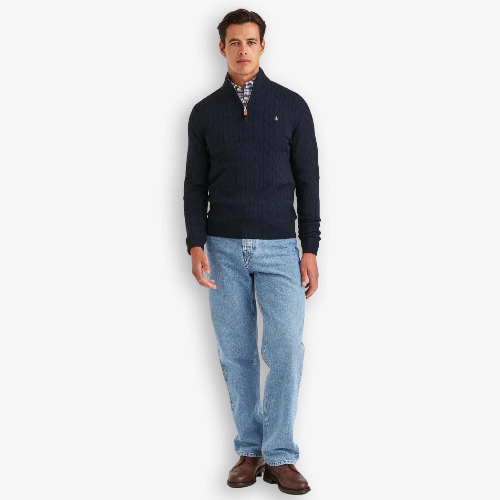 Merino Cable John Zip Navy - Image 4