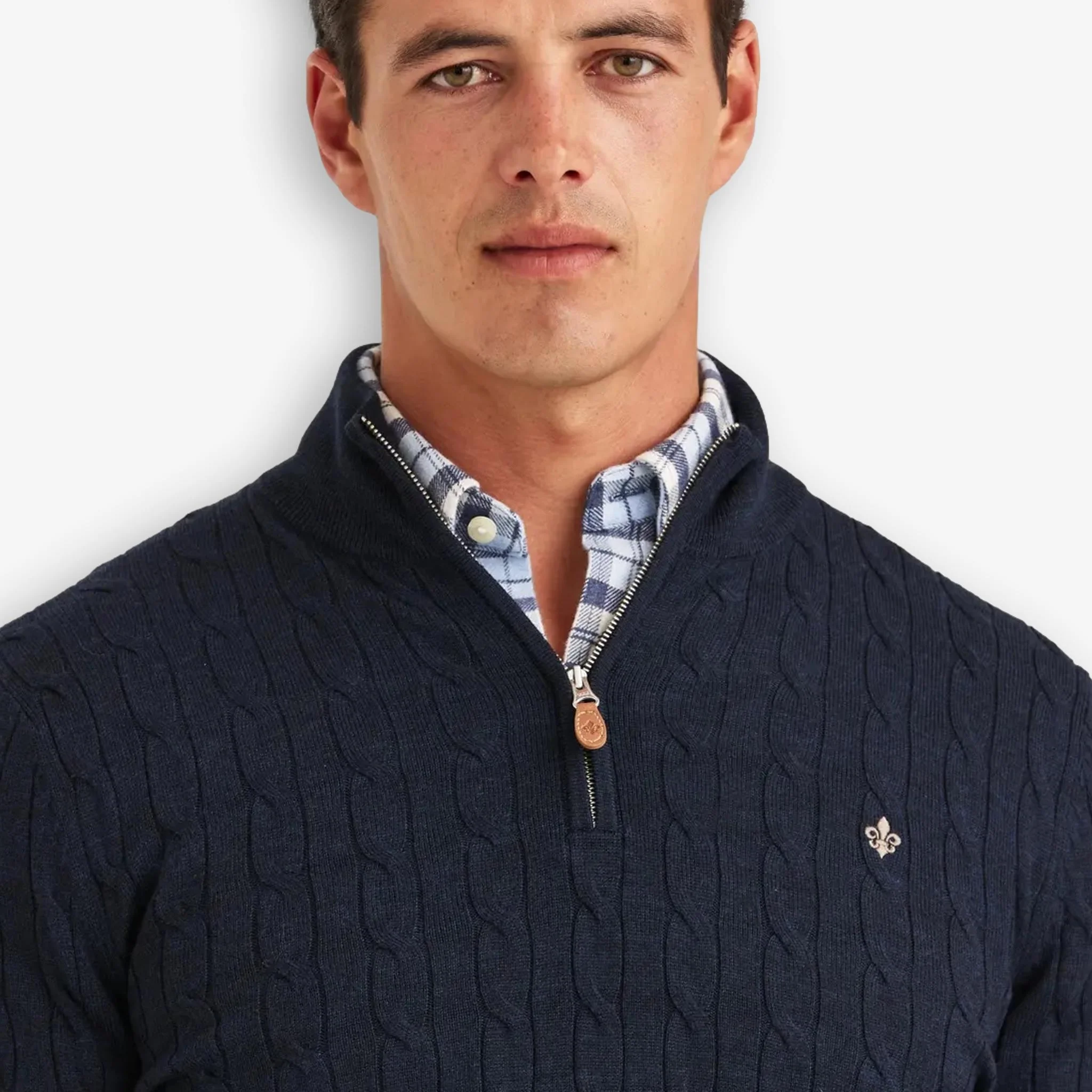 Merino Cable John Zip Navy - Image 5