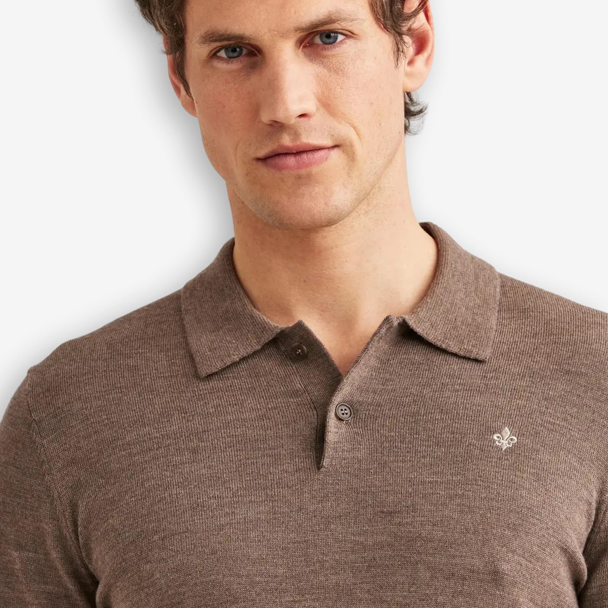 Merino Polo Knit Brown - Image 5