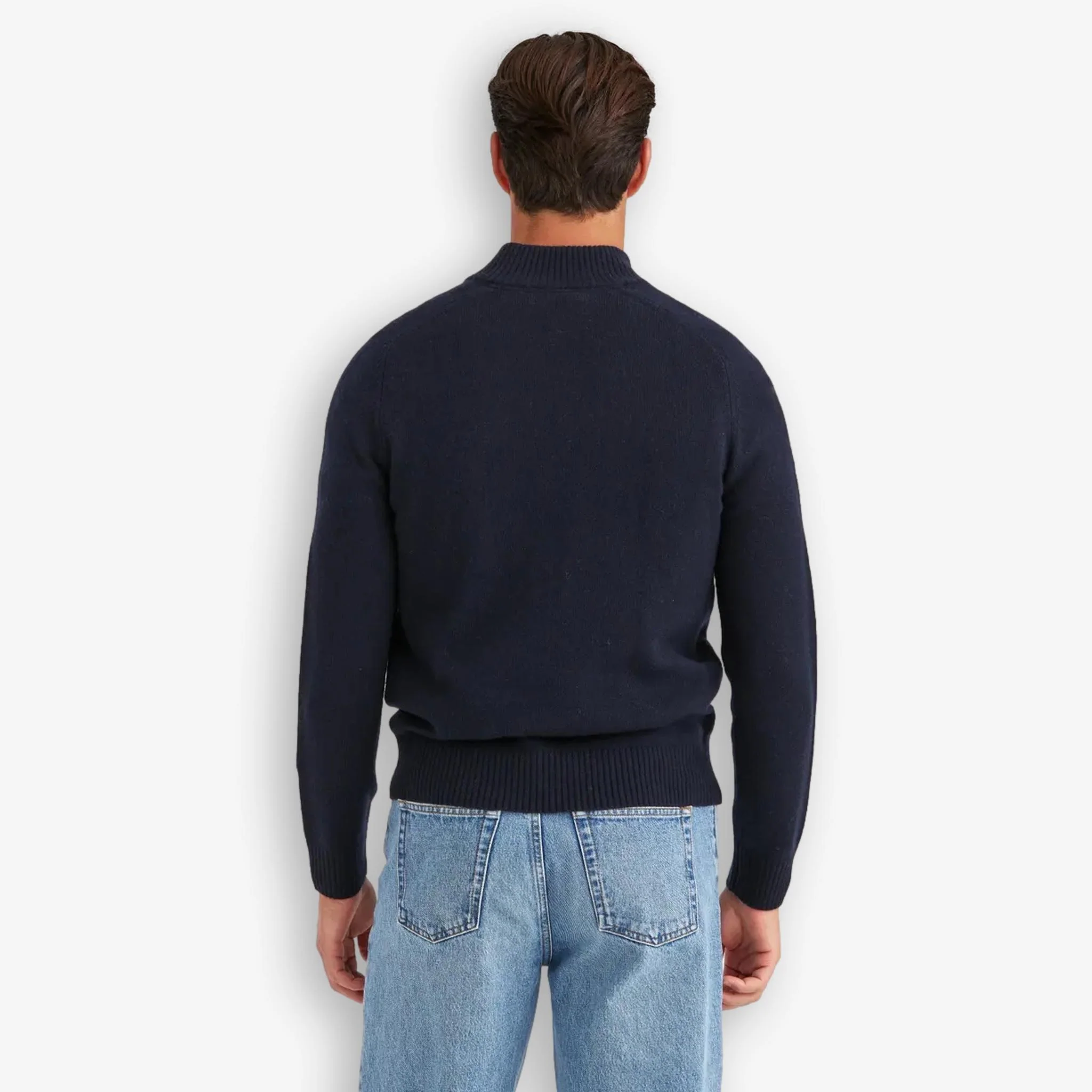 New Hertford Merino Half Zip Navy - Image 3