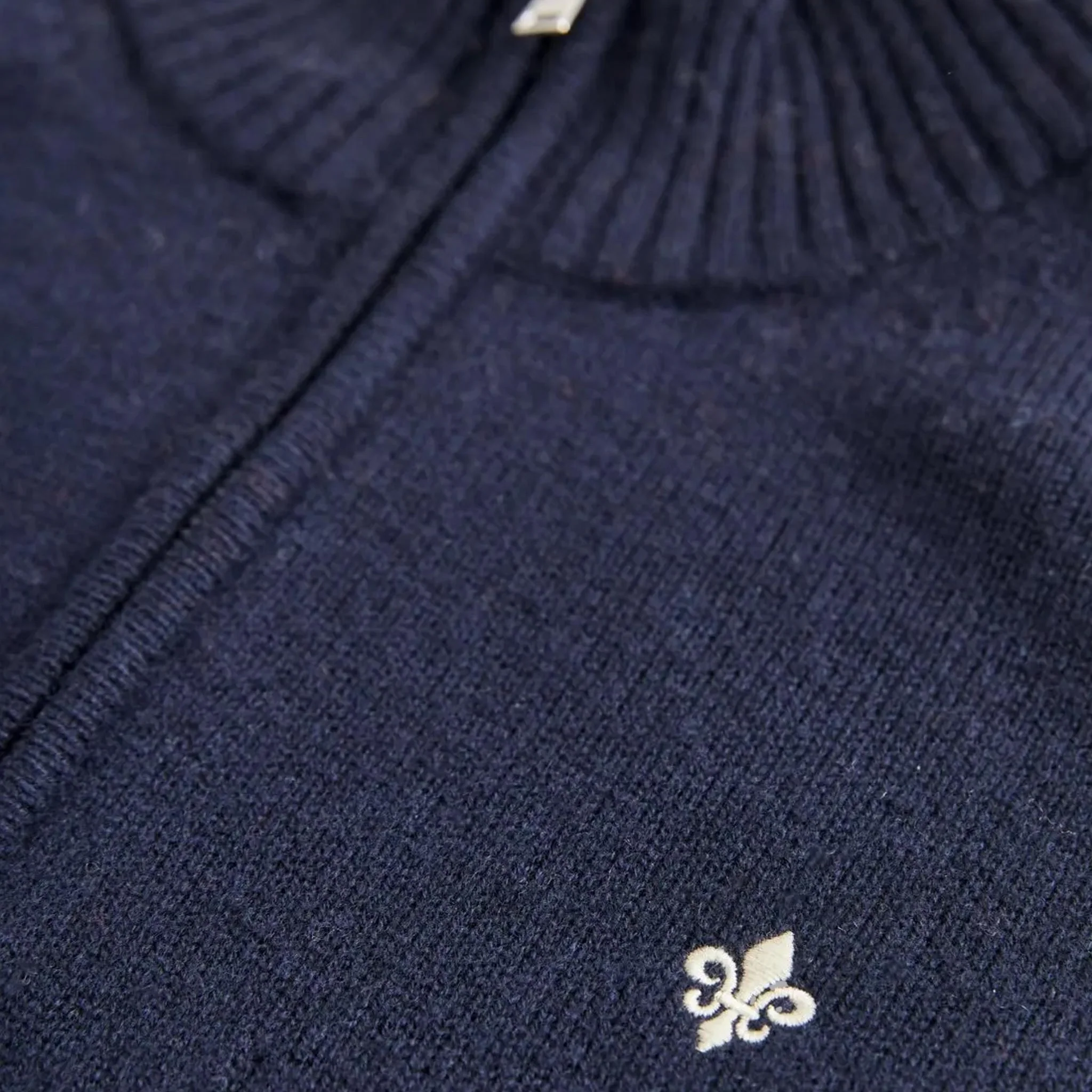 New Hertford Merino Half Zip Navy - Image 6