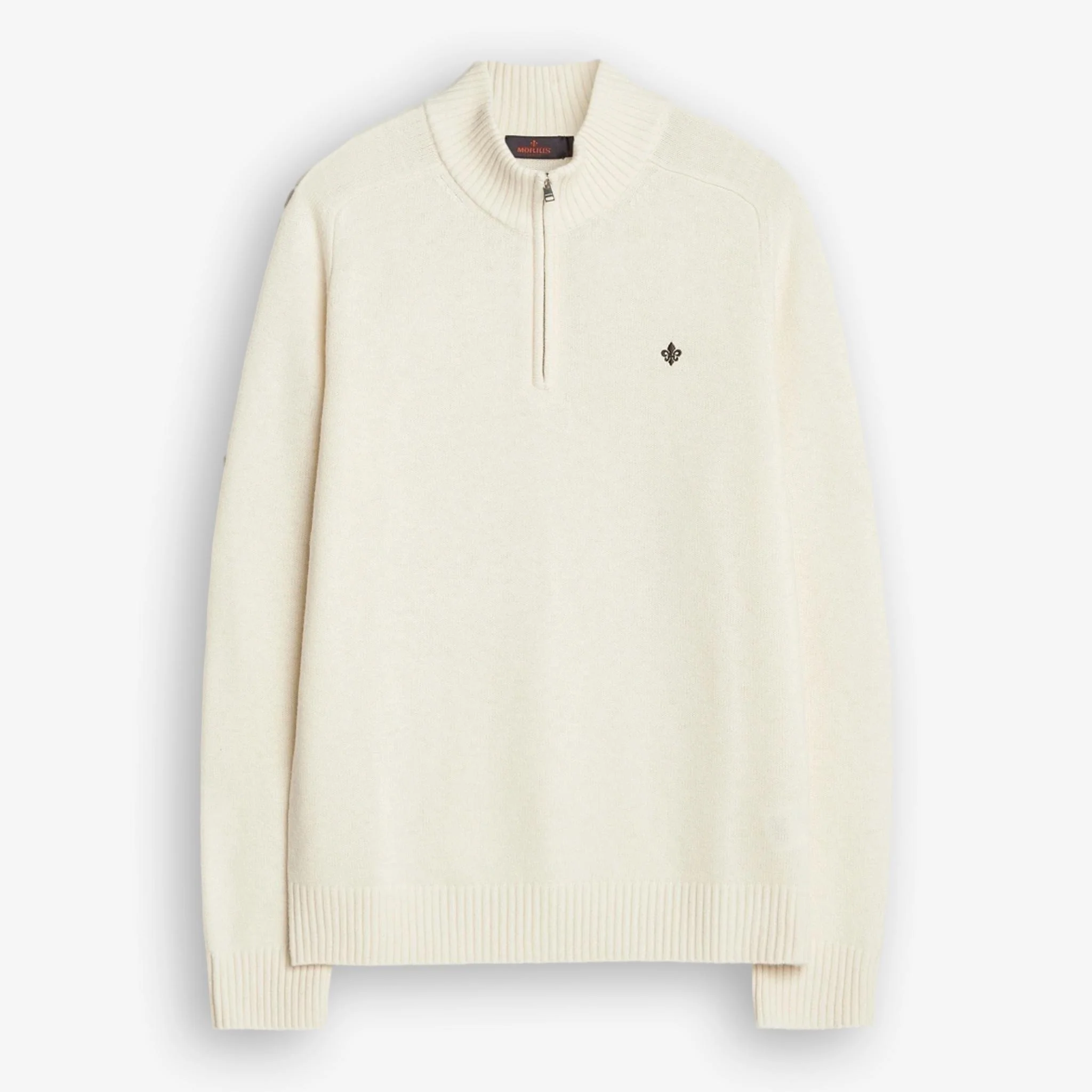 New Hertford Merino Half Zip Offwhite