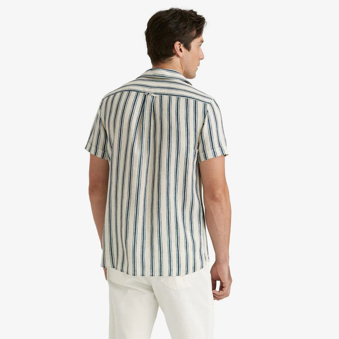 Printed Short Sleeve Shirt Blue - Image 3