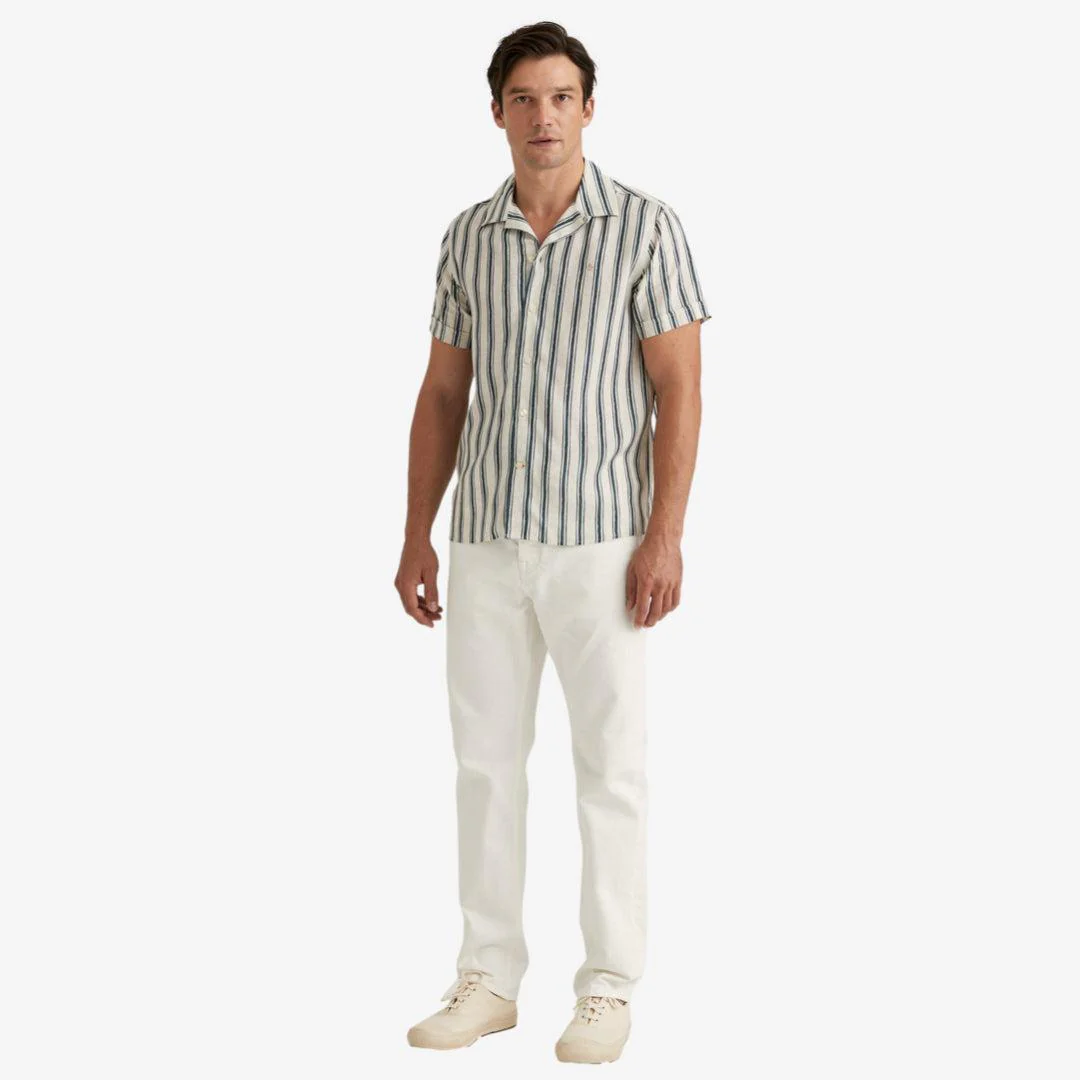 Printed Short Sleeve Shirt Blue - Image 5