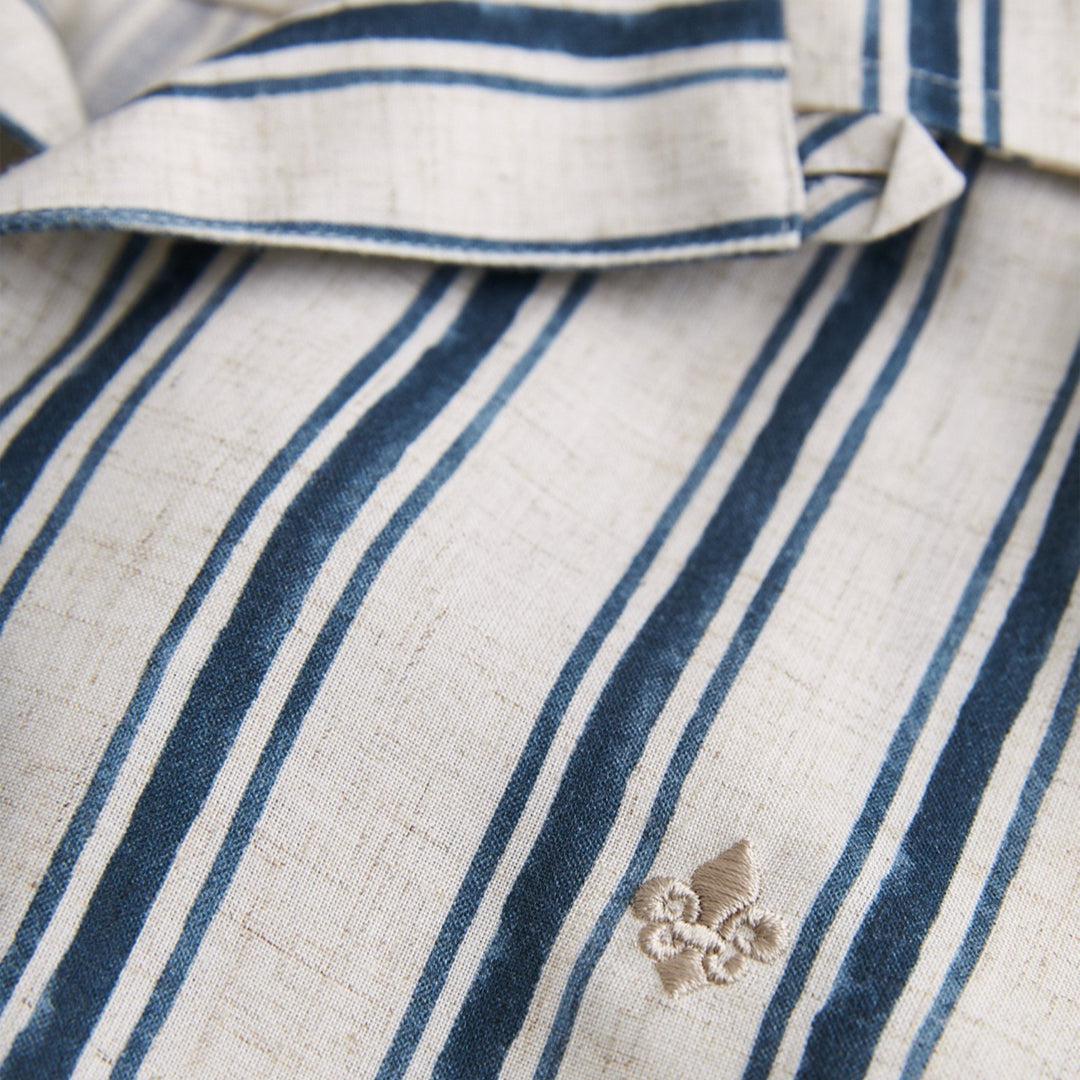 Printed Short Sleeve Shirt Blue - Image 6