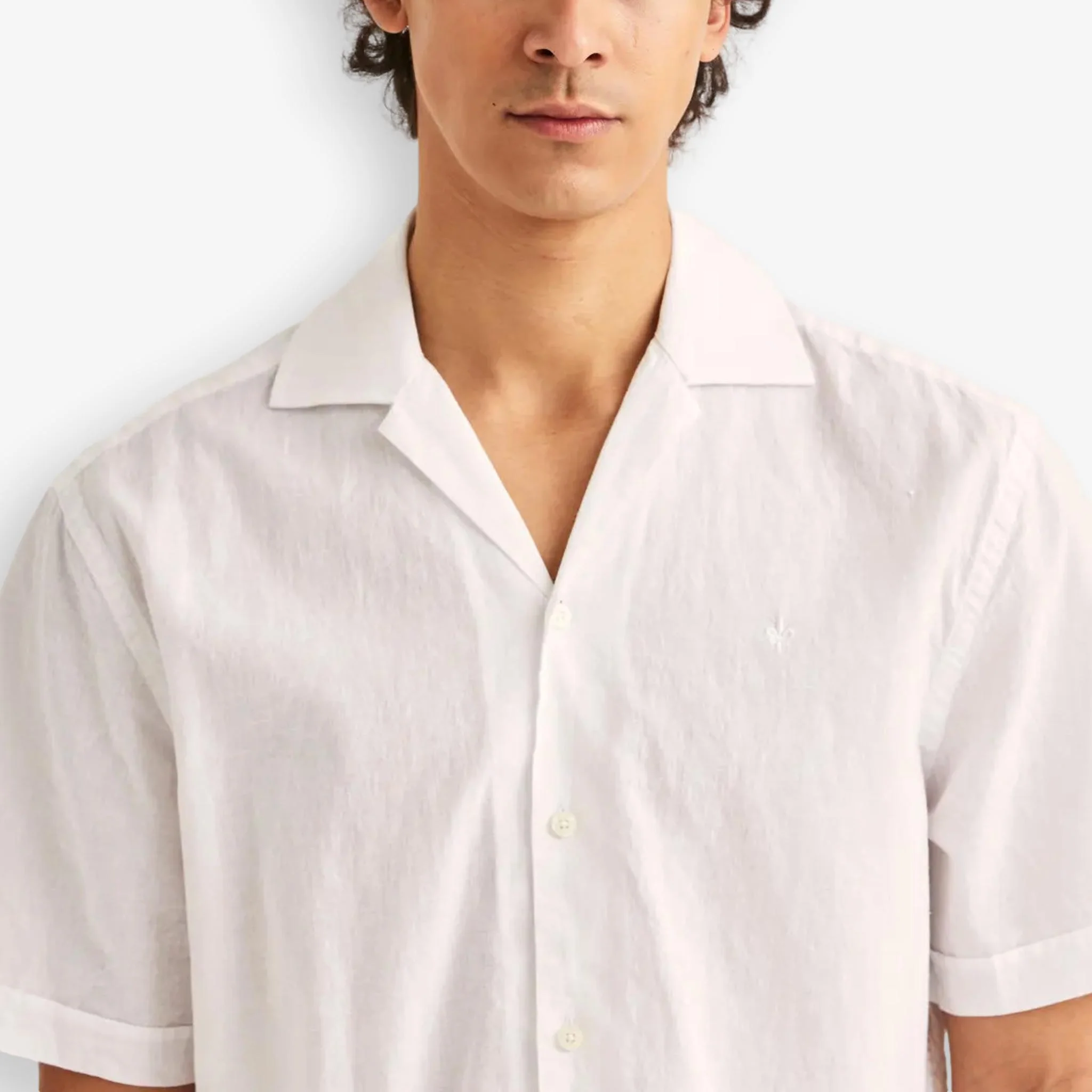 Resort Linen Short Sleeve Shirt White - Image 5