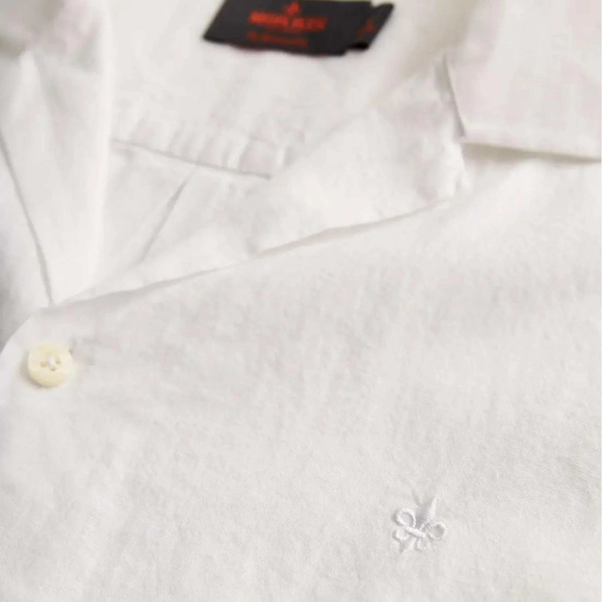 Resort Linen Short Sleeve Shirt White - Image 6