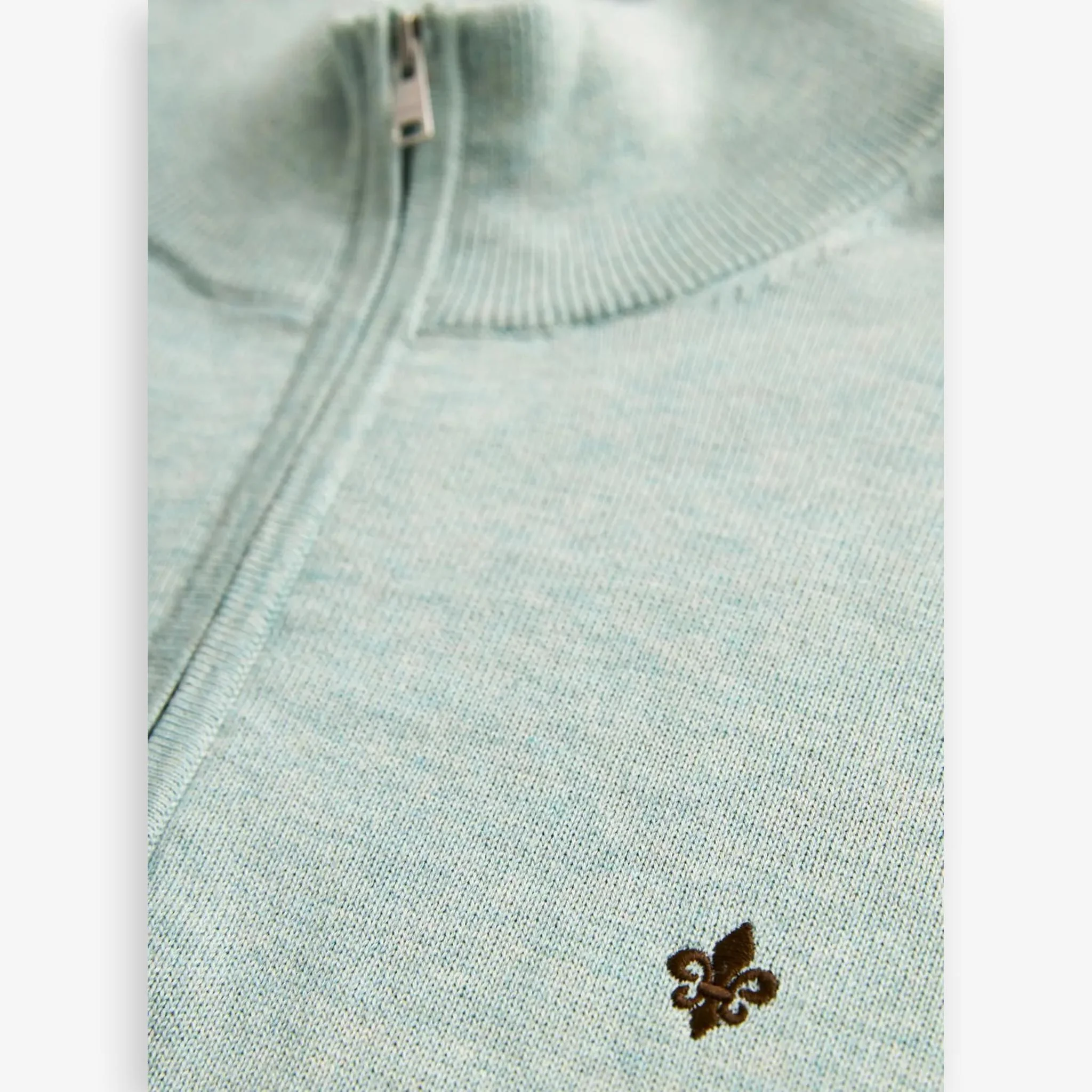 Riley Cotton Half Zip Green - Image 6