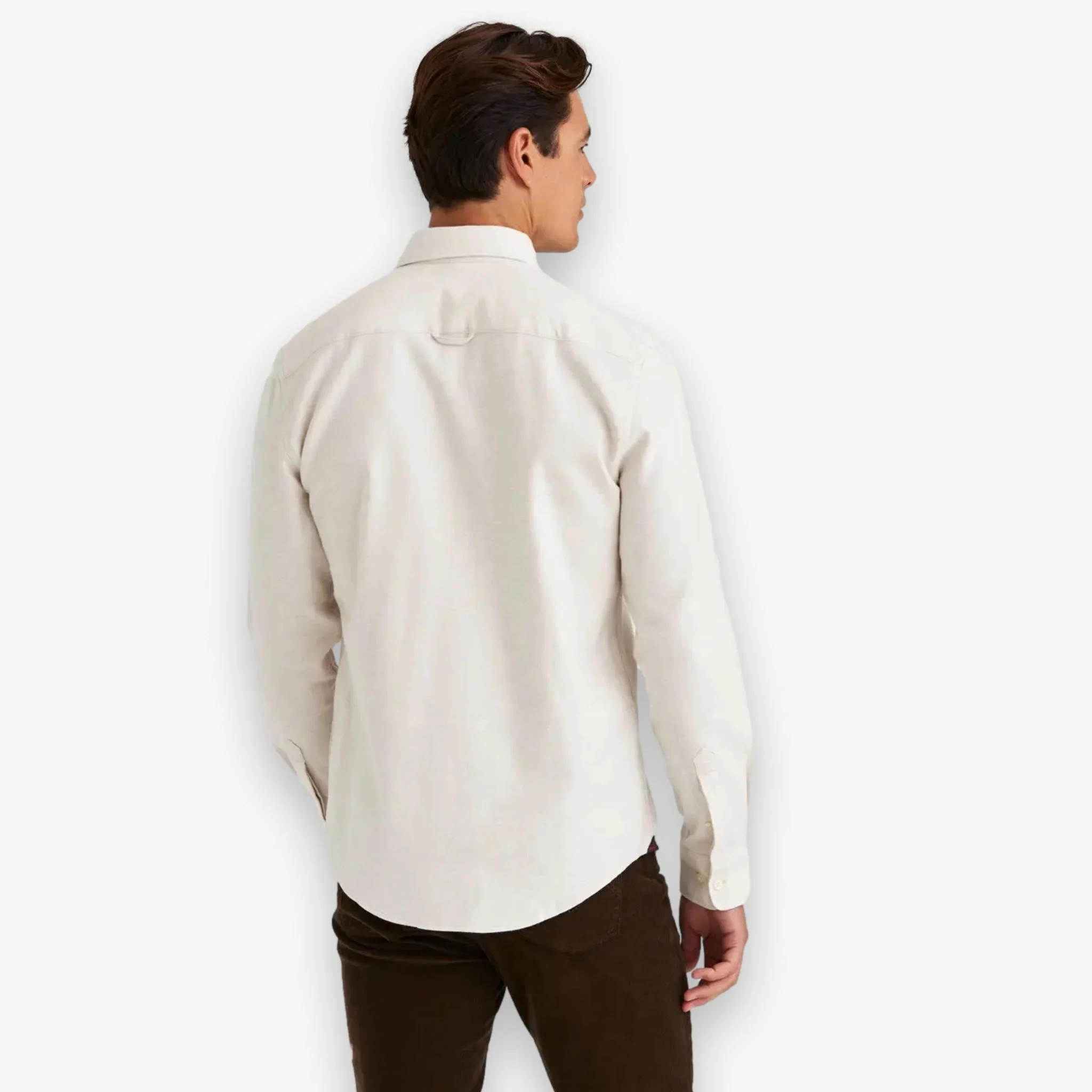 Twill Flannel Shirt Offwhite - Image 2