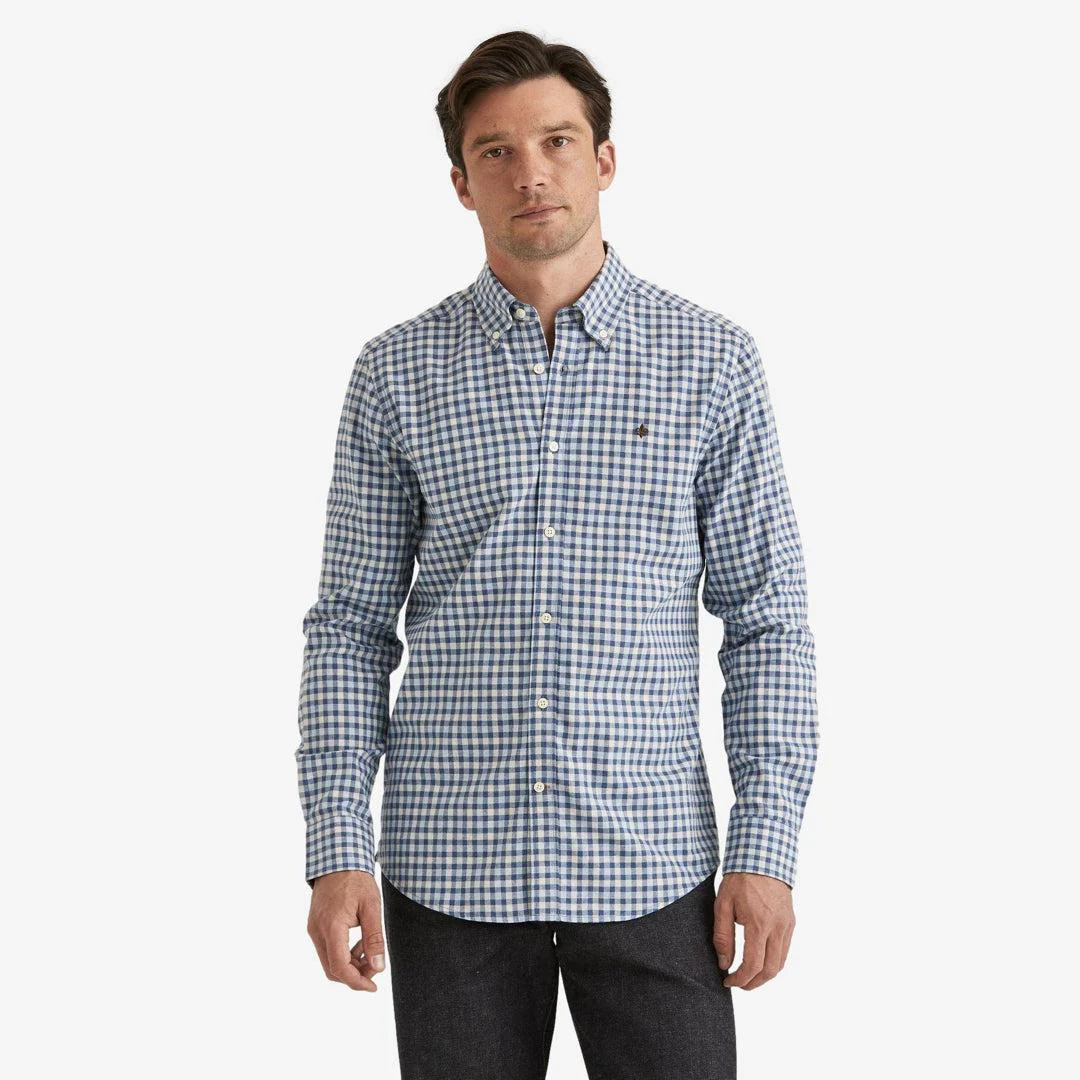 Watts Flannel Check Shirt Blue - Image 2