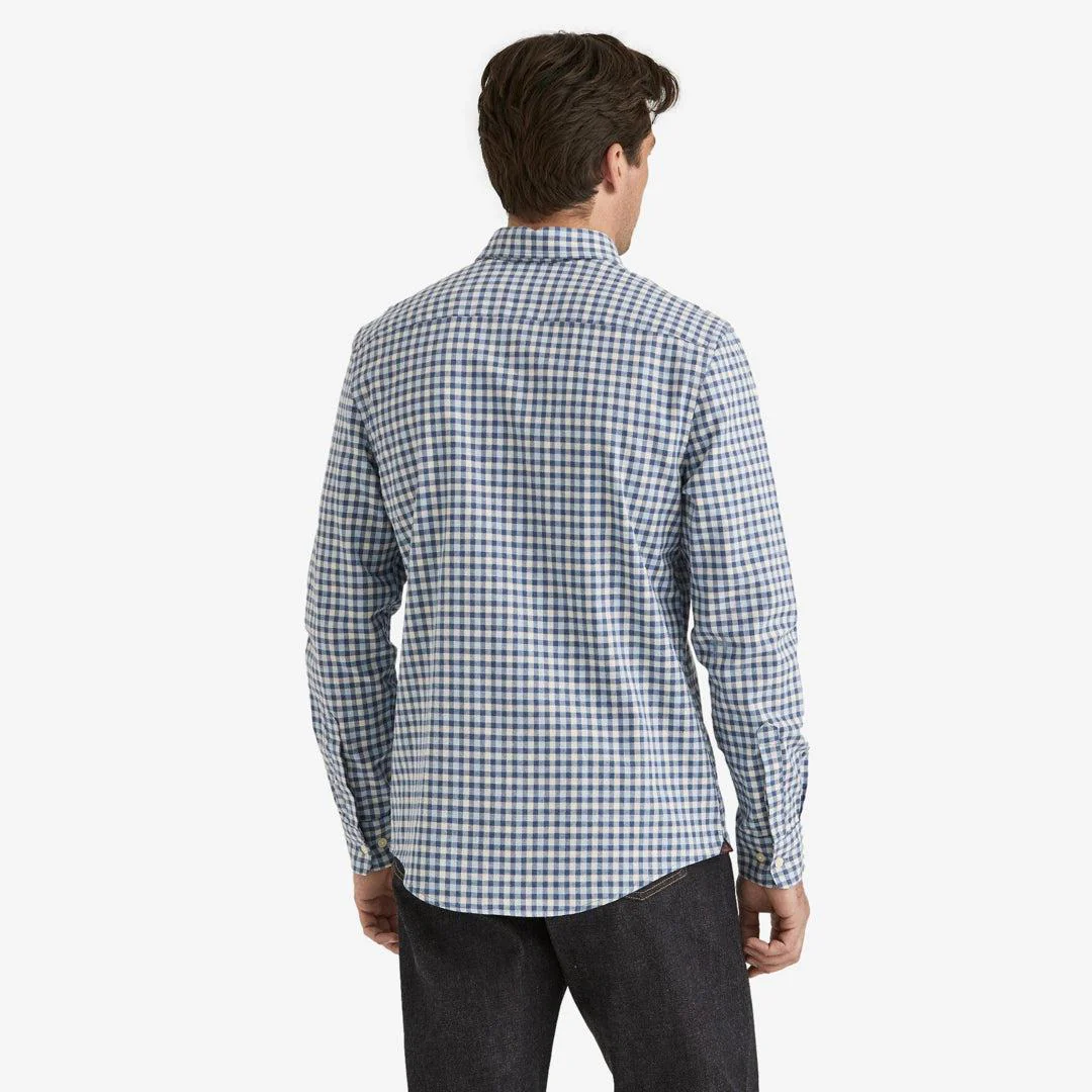 Watts Flannel Check Shirt Blue - Image 3