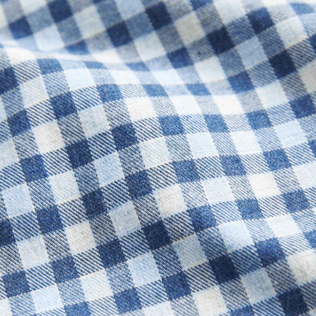 Watts Flannel Check Shirt Blue - Image 7