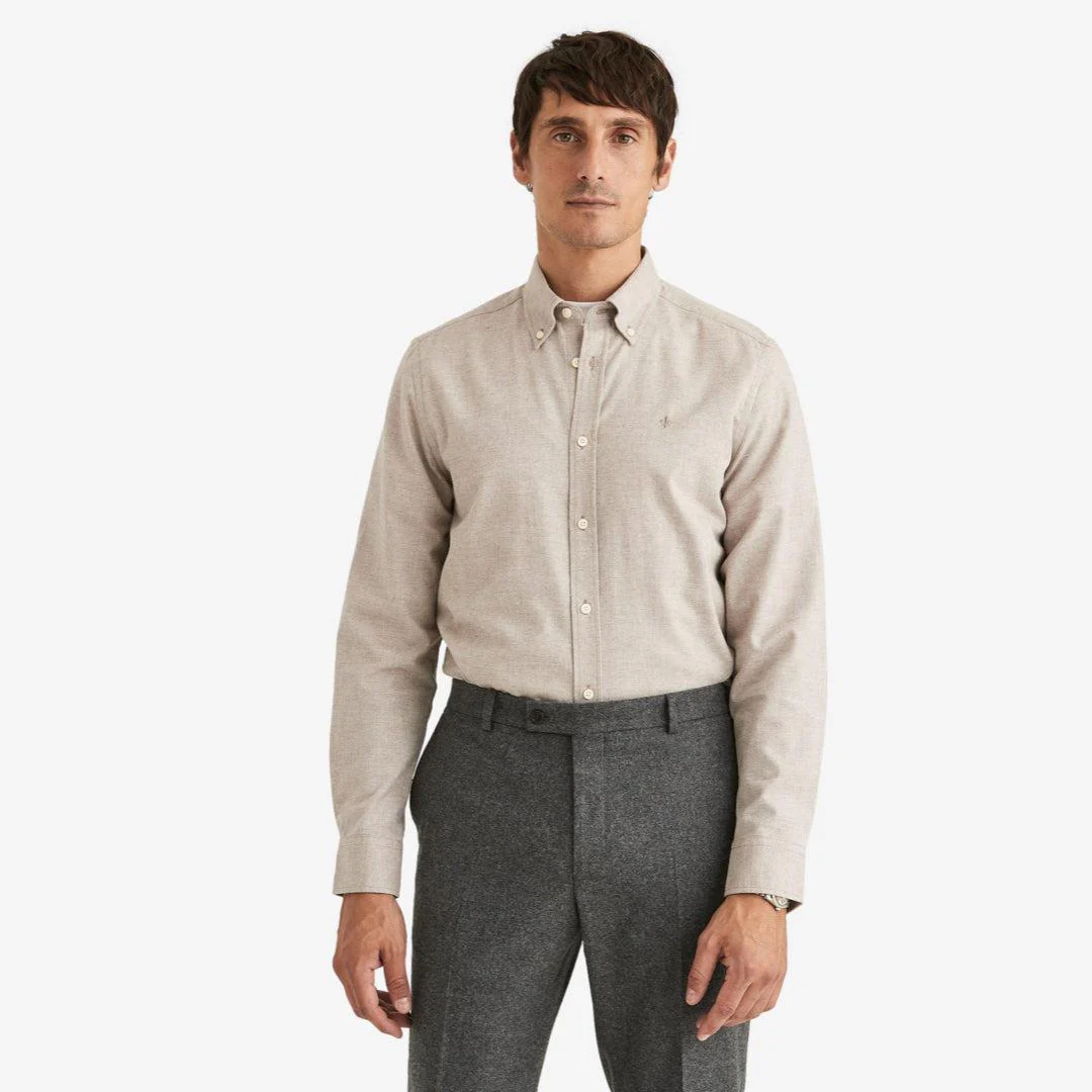Watts Flannel Shirt Khaki - Image 2
