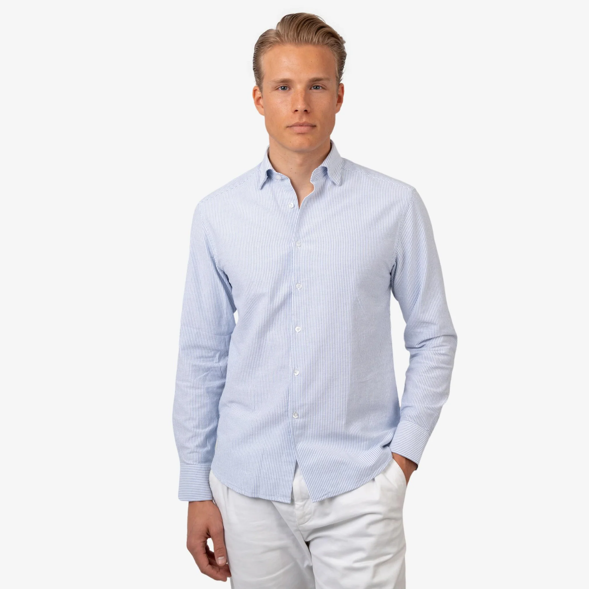 Oxford Striped Shirt Blue