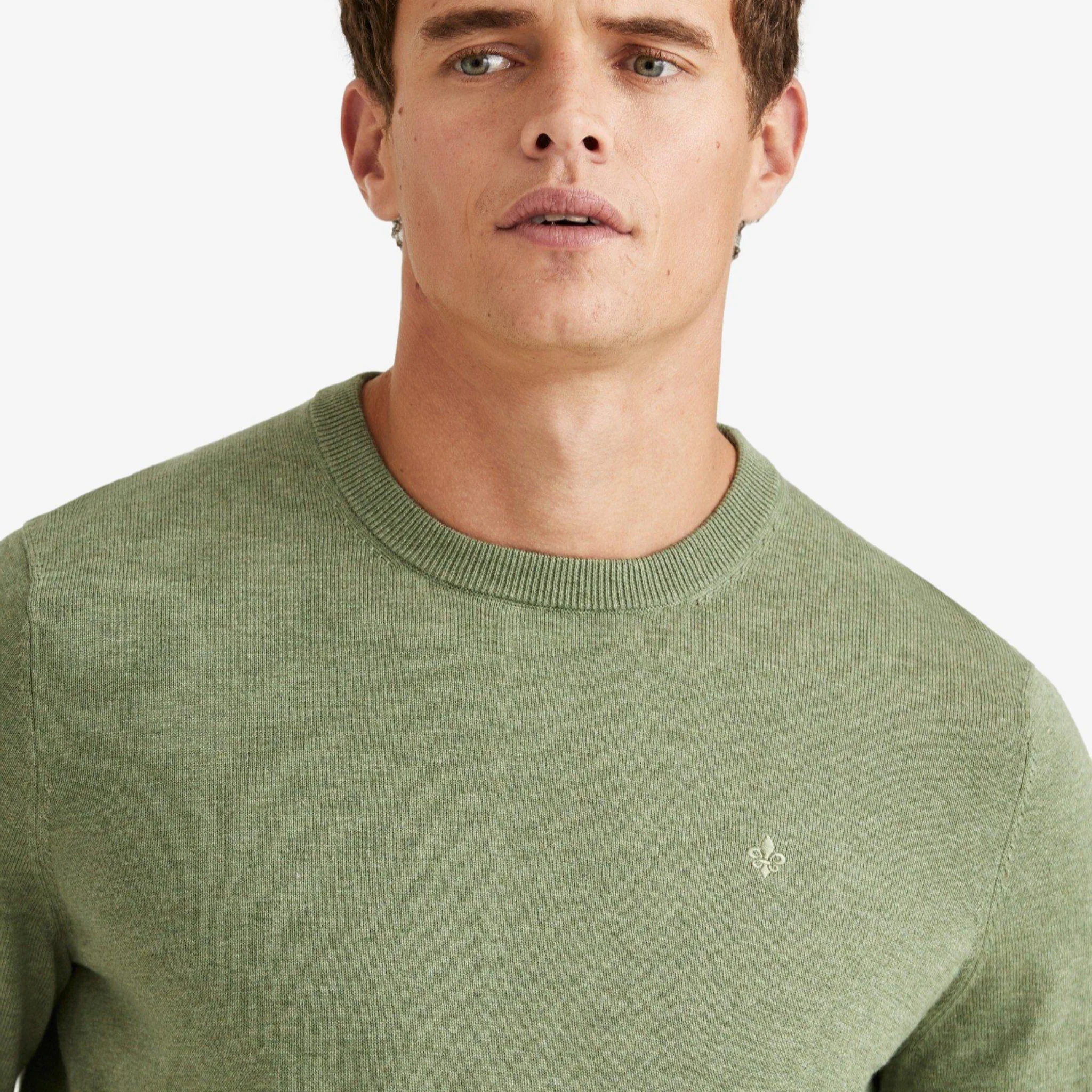 Riley Cotton O-Neck Olive - Image 4