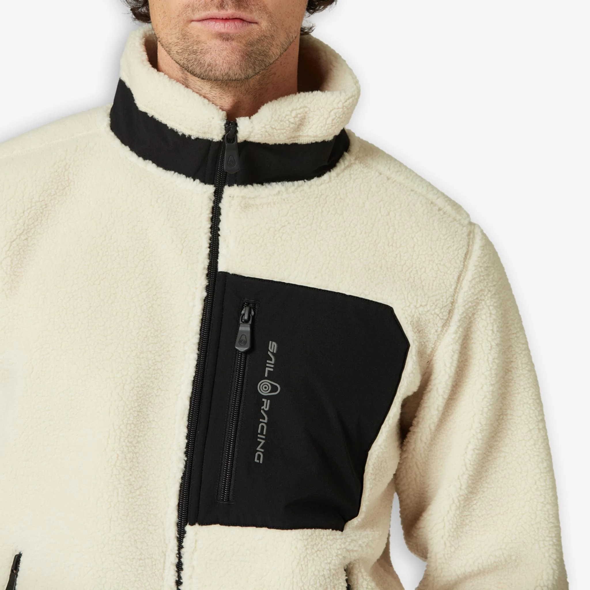 Bowman Pile Zip Jacket Ivory - Image 5