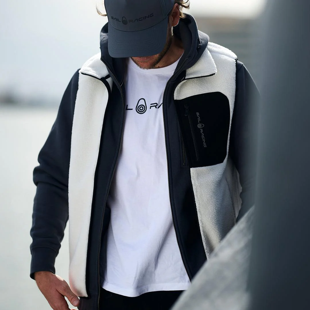 Bowman Pile Zip Vest Ivory - Image 6