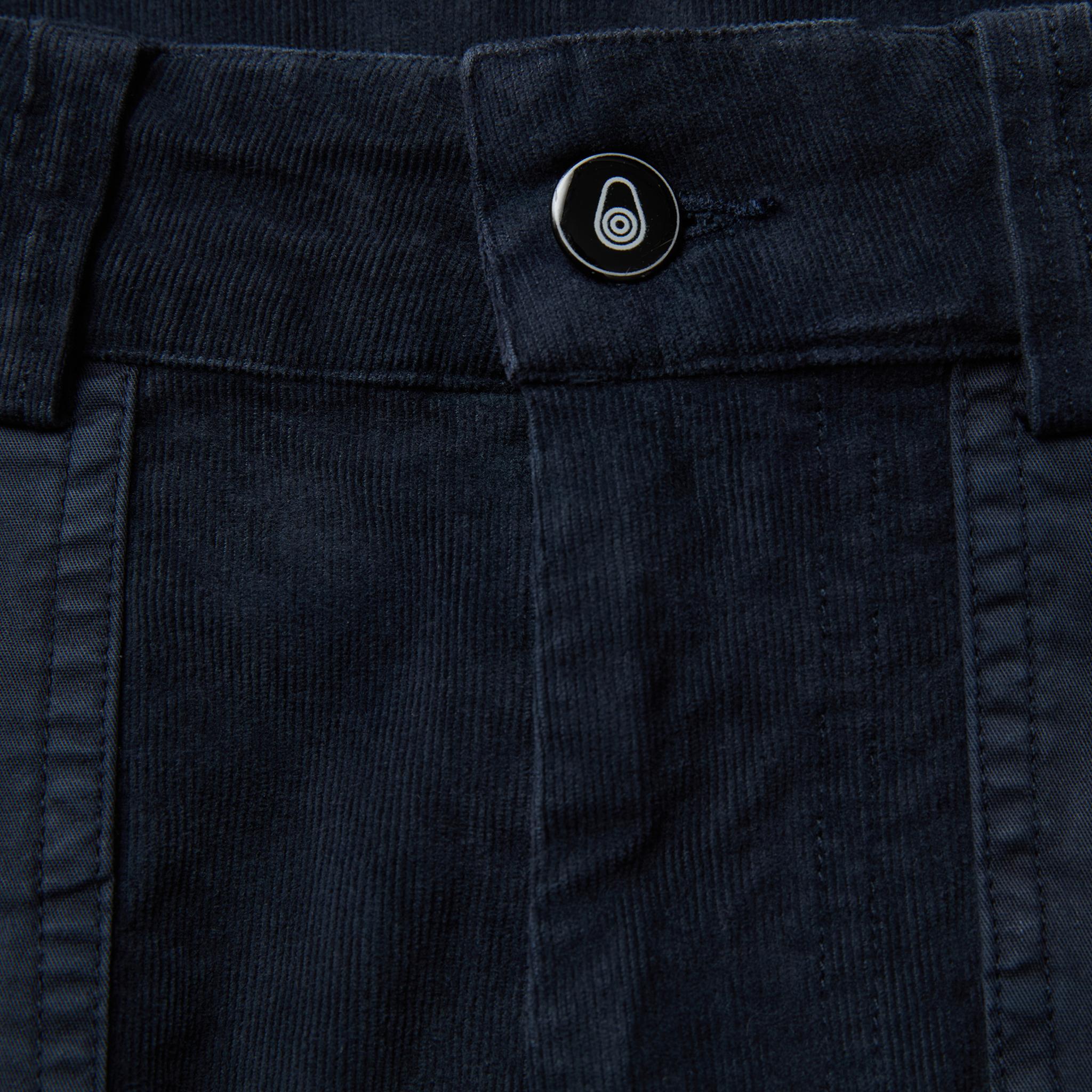 Corduroy Blocked Shorts Dark Blue - Image 4