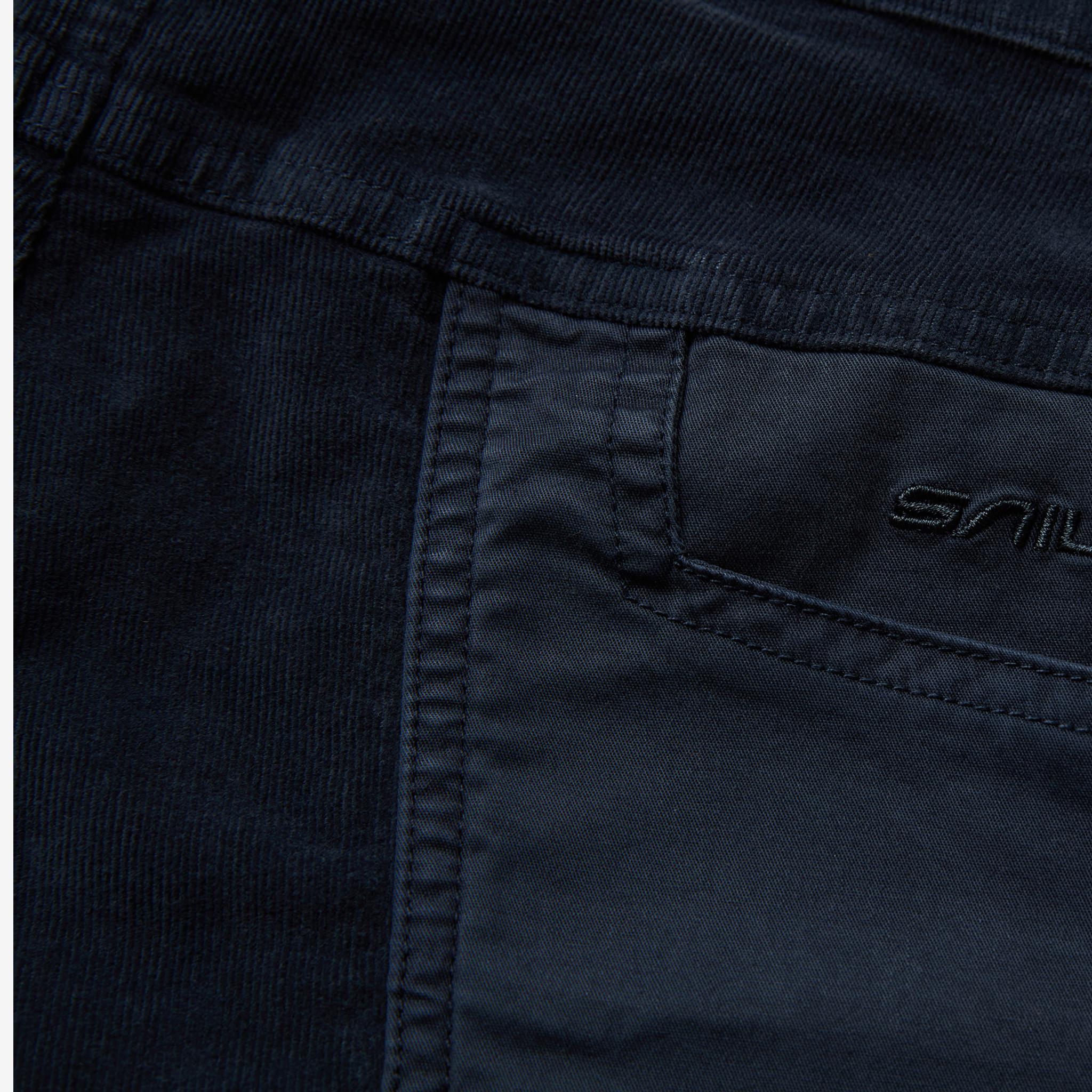 Corduroy Blocked Shorts Dark Blue - Image 5
