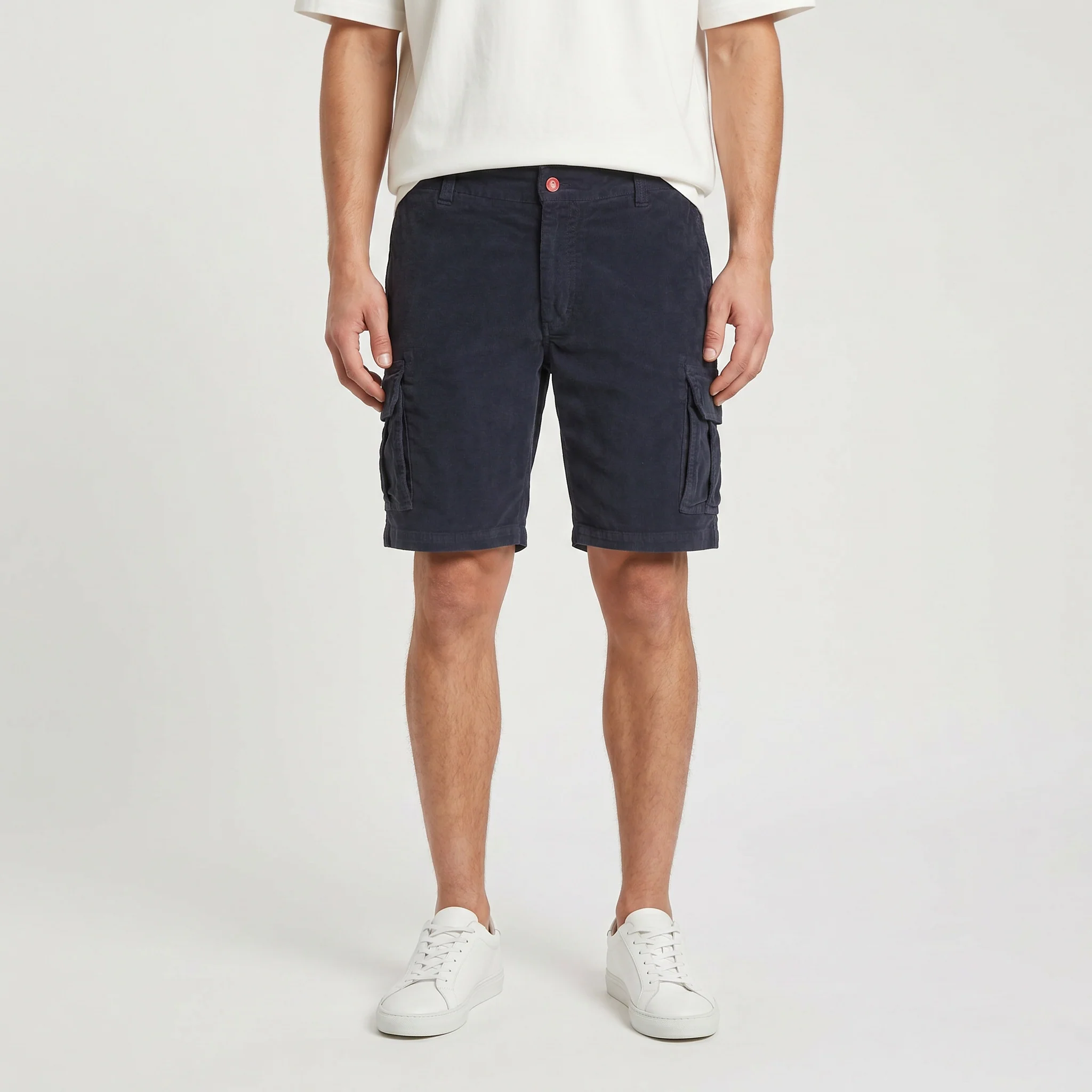 Grinder Corduroy Cargo Shorts Dark Navy - Image 2