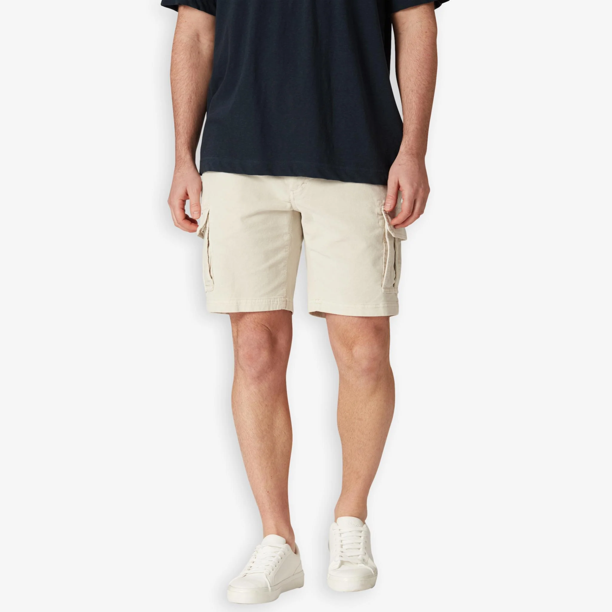 Grinder Corduroy Cargo Shorts Sand - Image 2