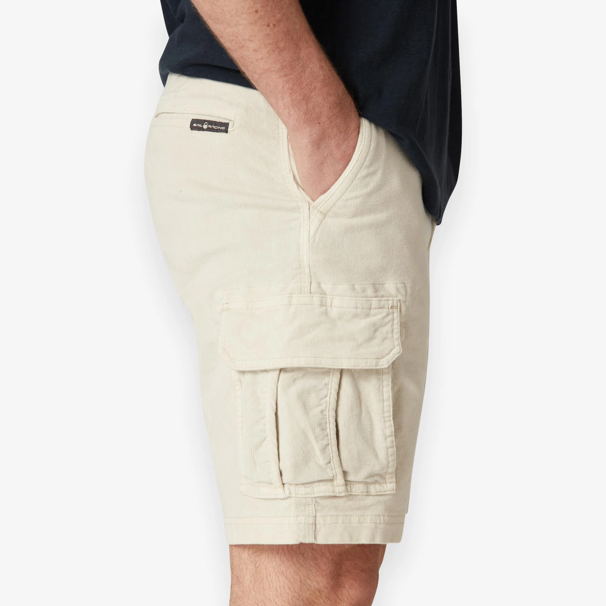 Grinder Corduroy Cargo Shorts Sand - Image 4