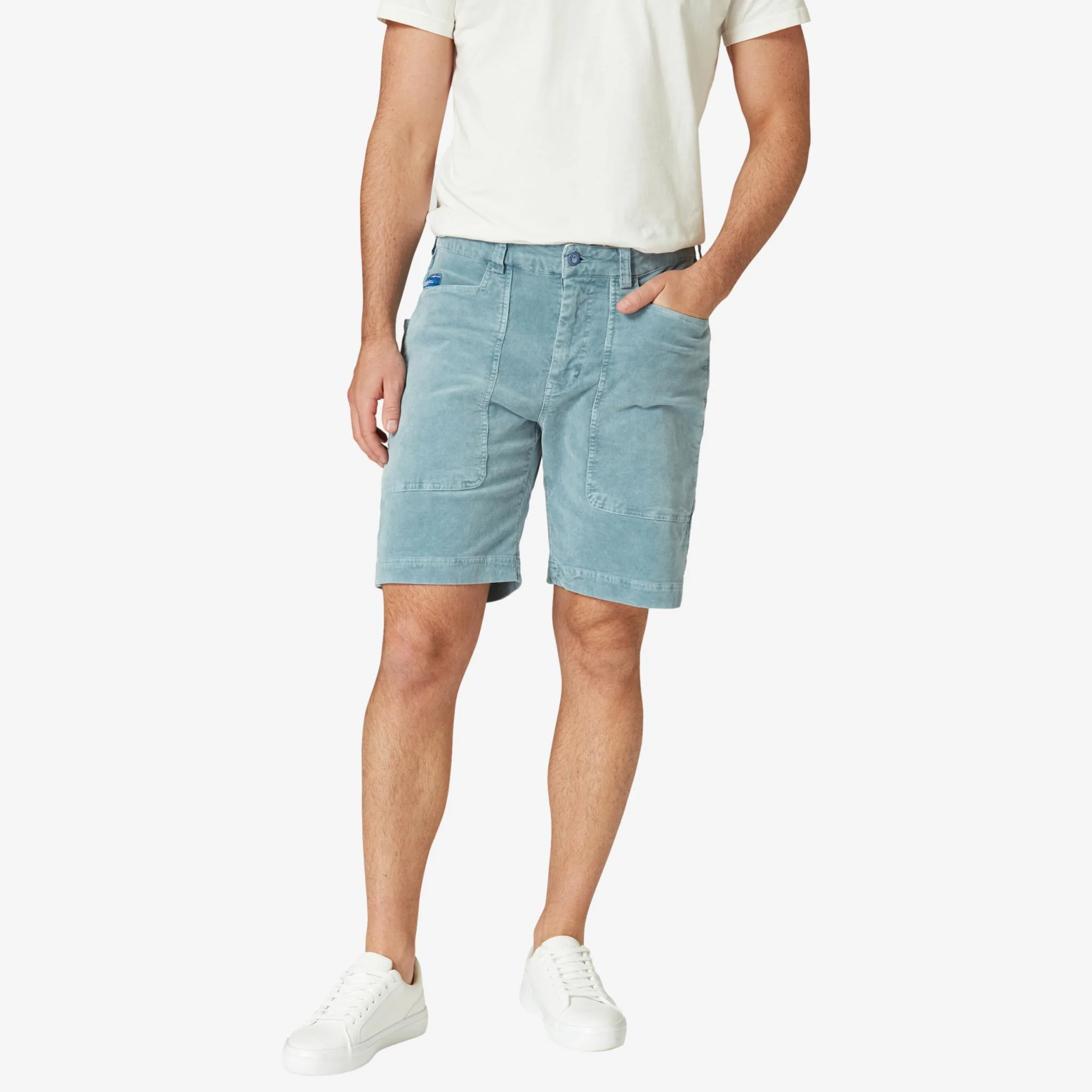 Grinder Corduroy Shorts Blue - Image 2