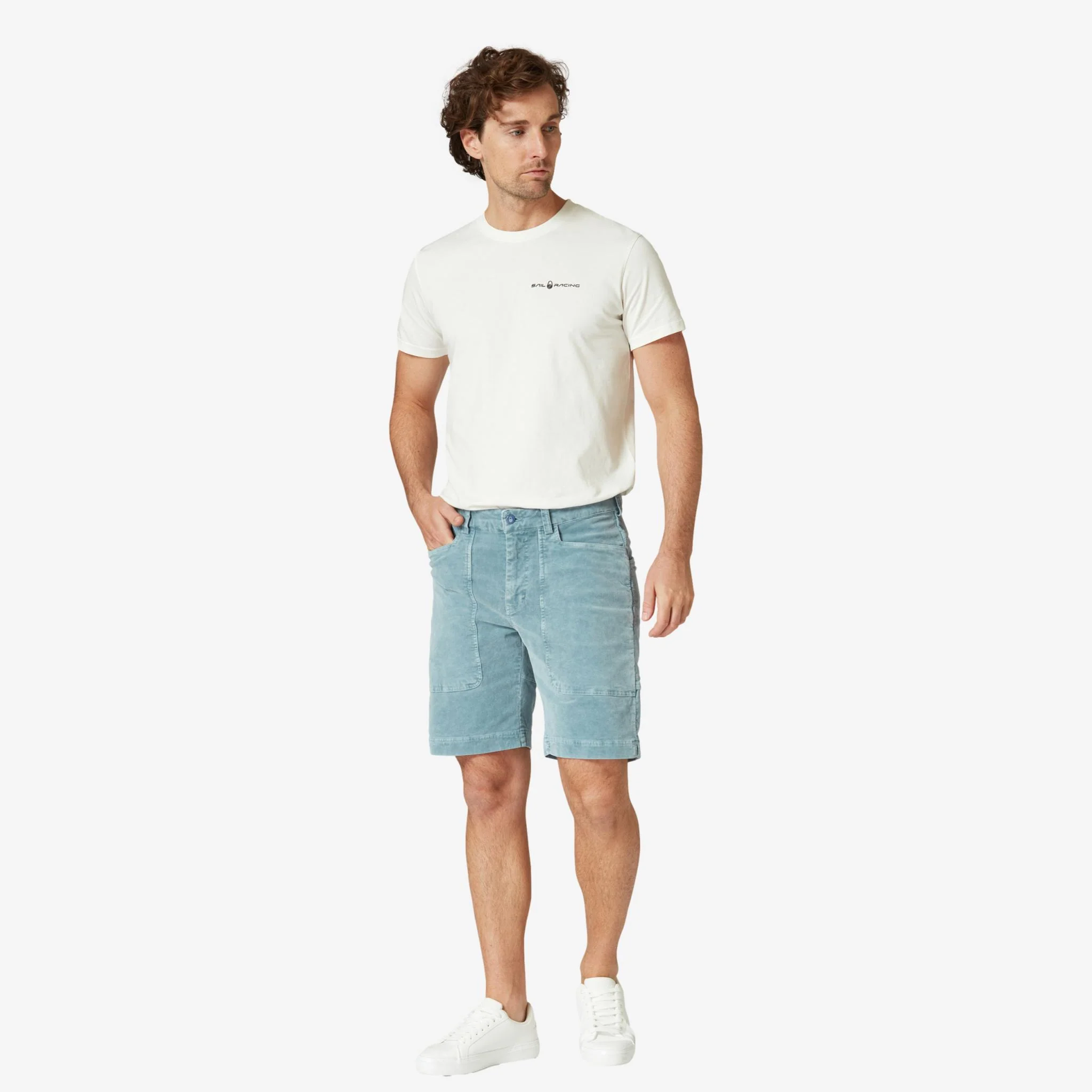 Grinder Corduroy Shorts Blue - Image 4