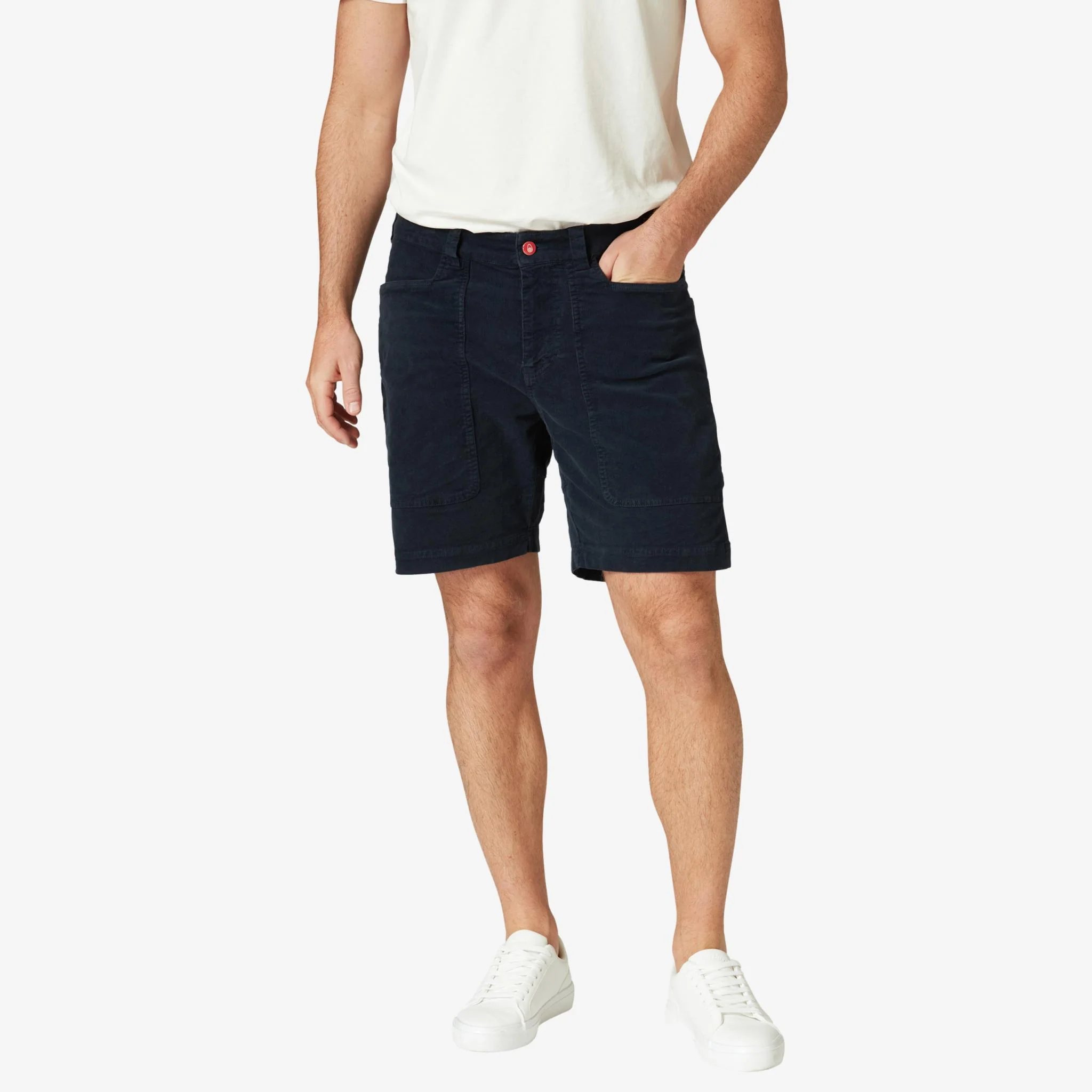 Grinder Corduroy Shorts Navy - Image 2