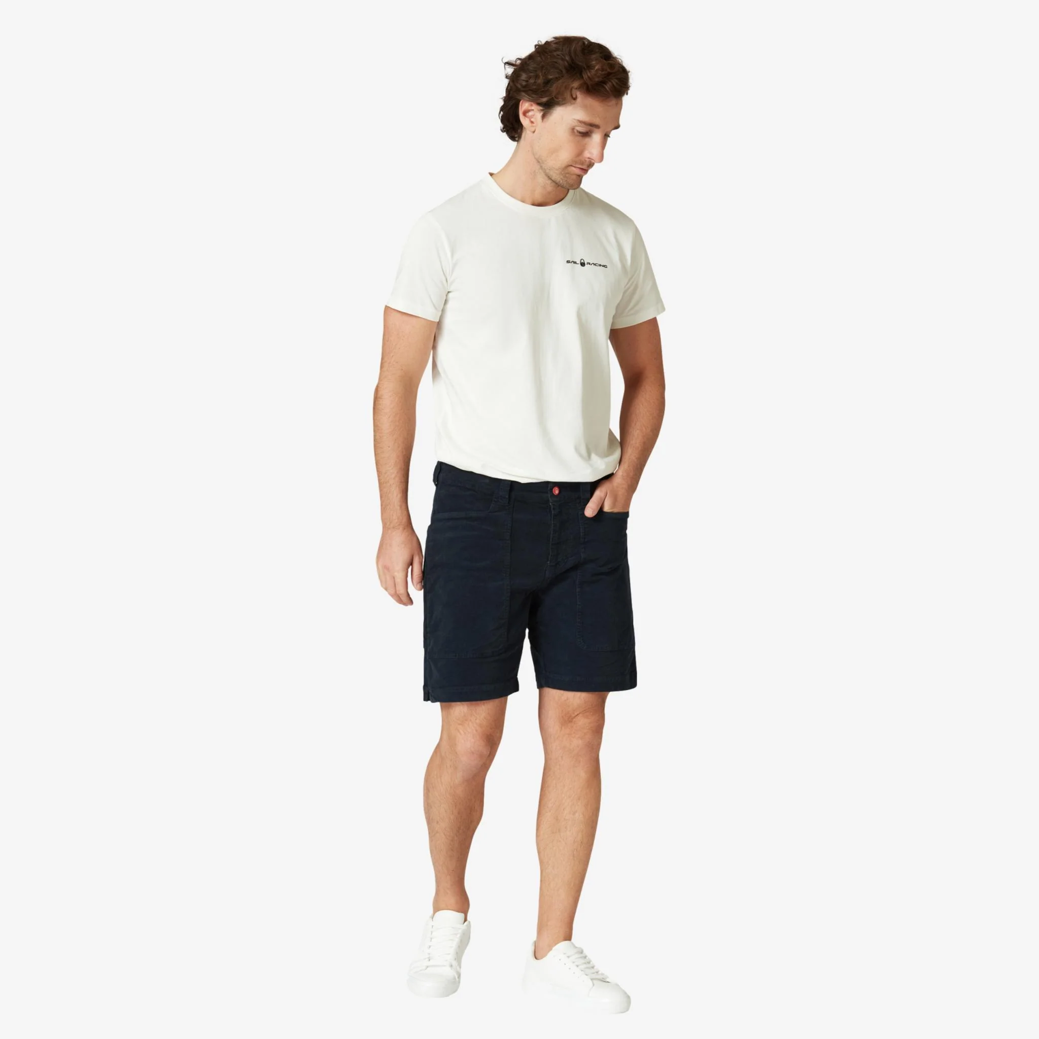 Grinder Corduroy Shorts Navy - Image 4