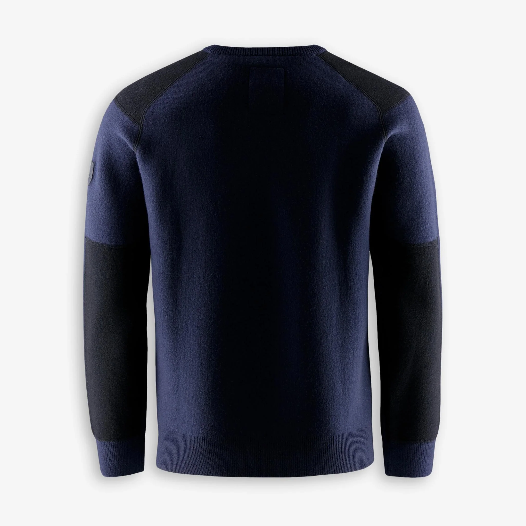 Spine Knitted Merino Crewneck Dark Navy - Image 3